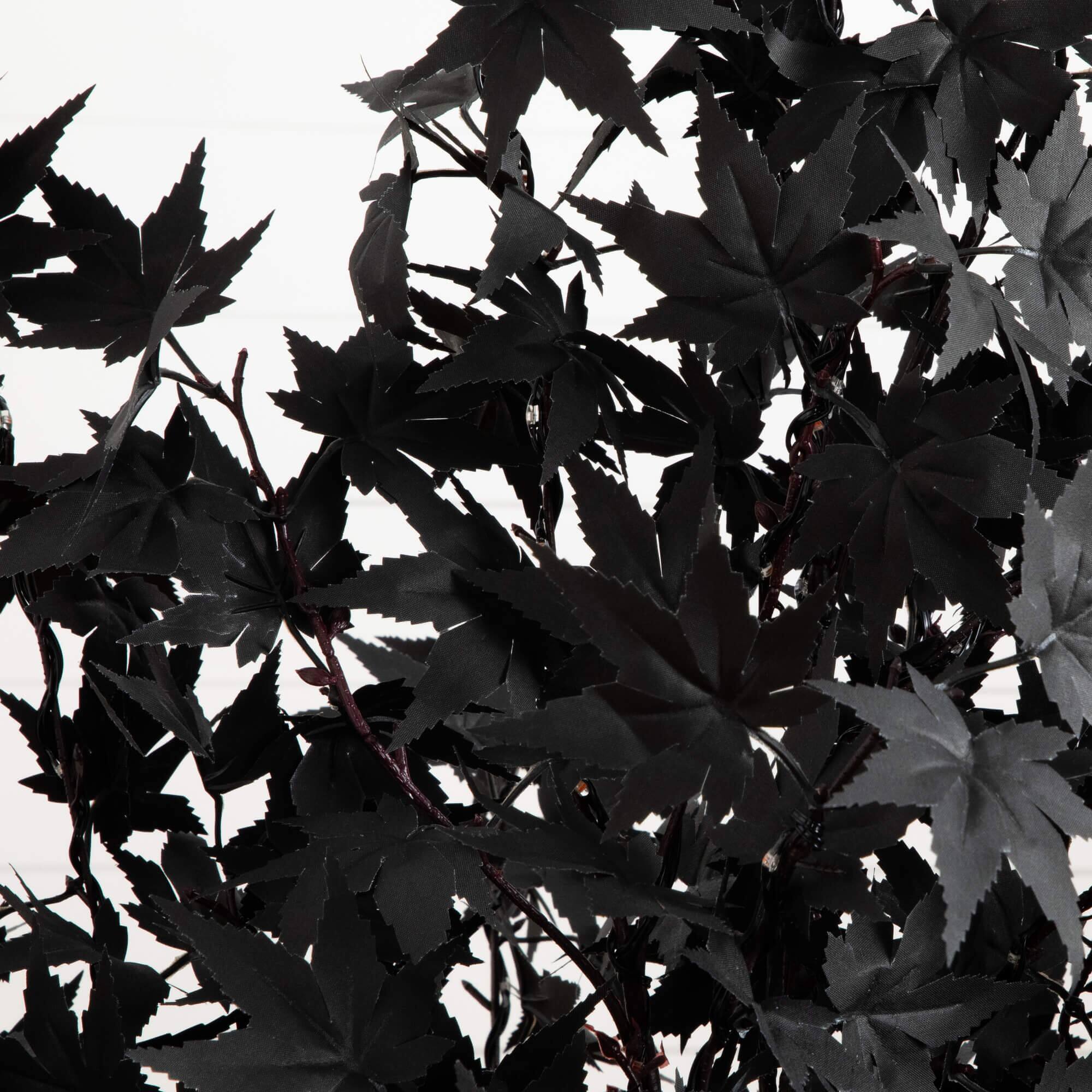 5ft. Pre-Lit Artificial Halloween Black Maple Tree with 240 Orange &#x26; Purple LED Lights