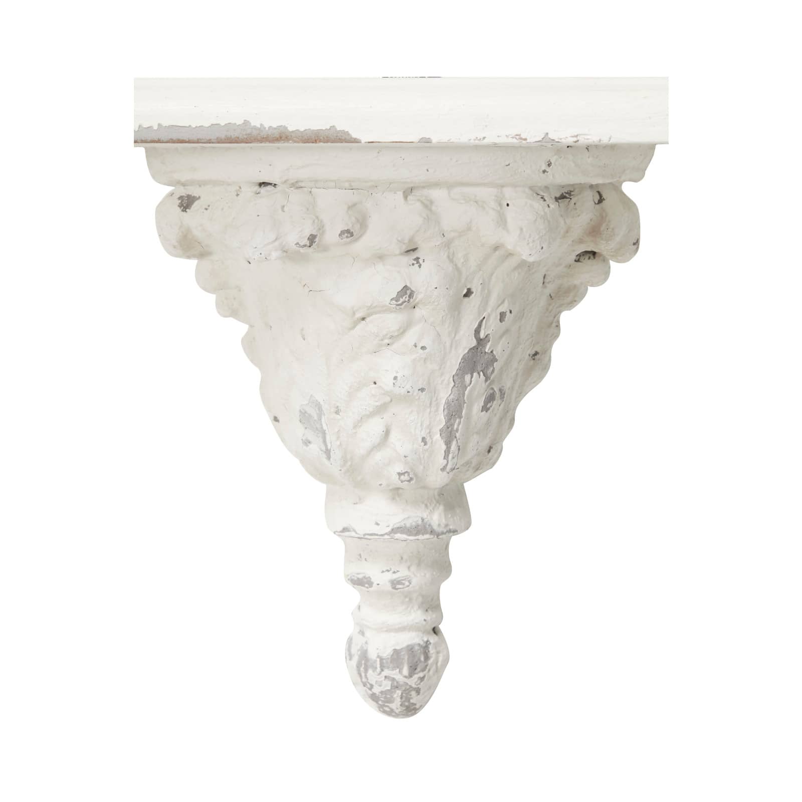 White Wood Vintage Wall Shelf, 11&#x22; x 32&#x22; x 6&#x22;