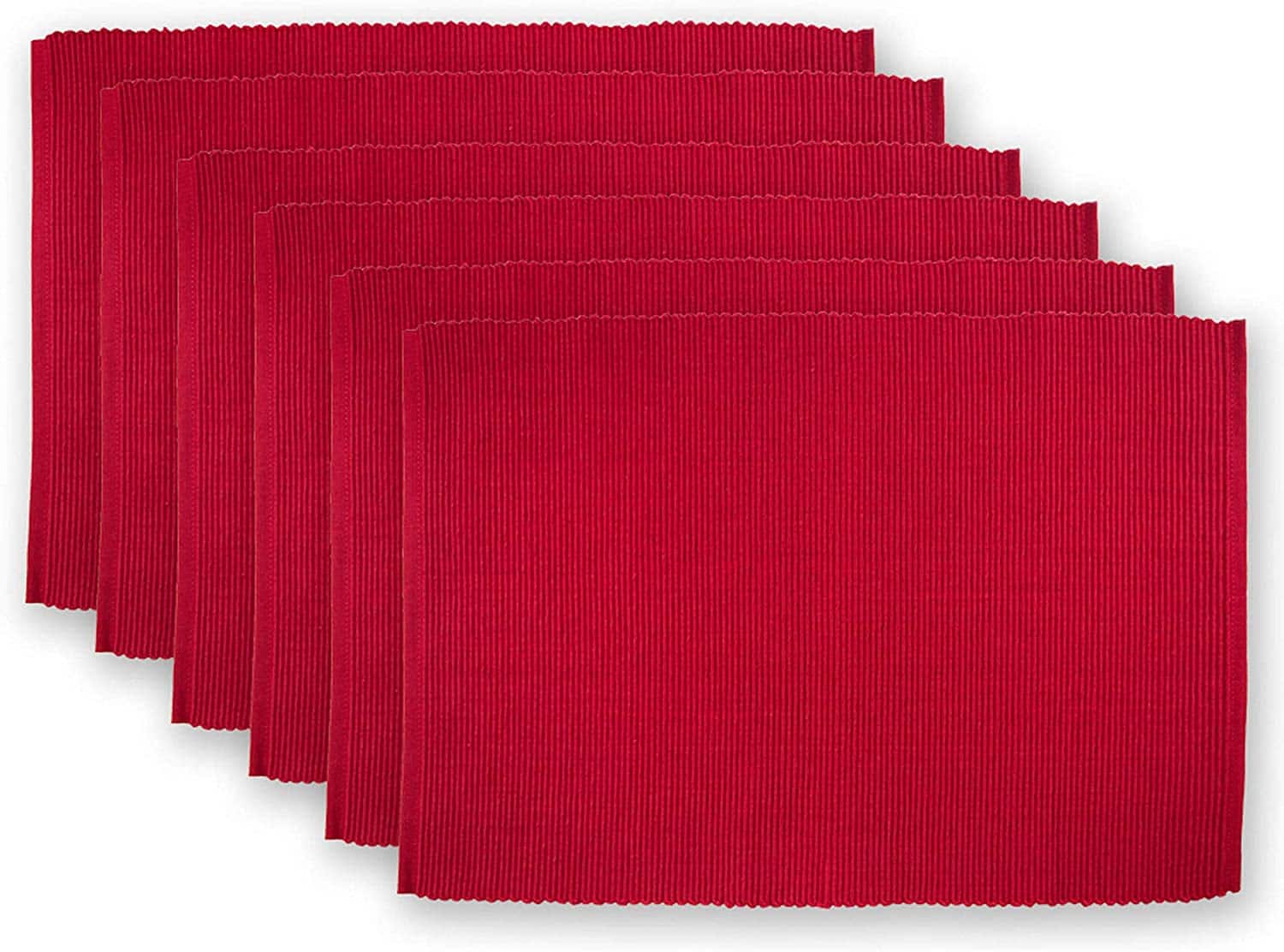 DII&#xAE; Ribbed Cotton Placemats, 6ct.