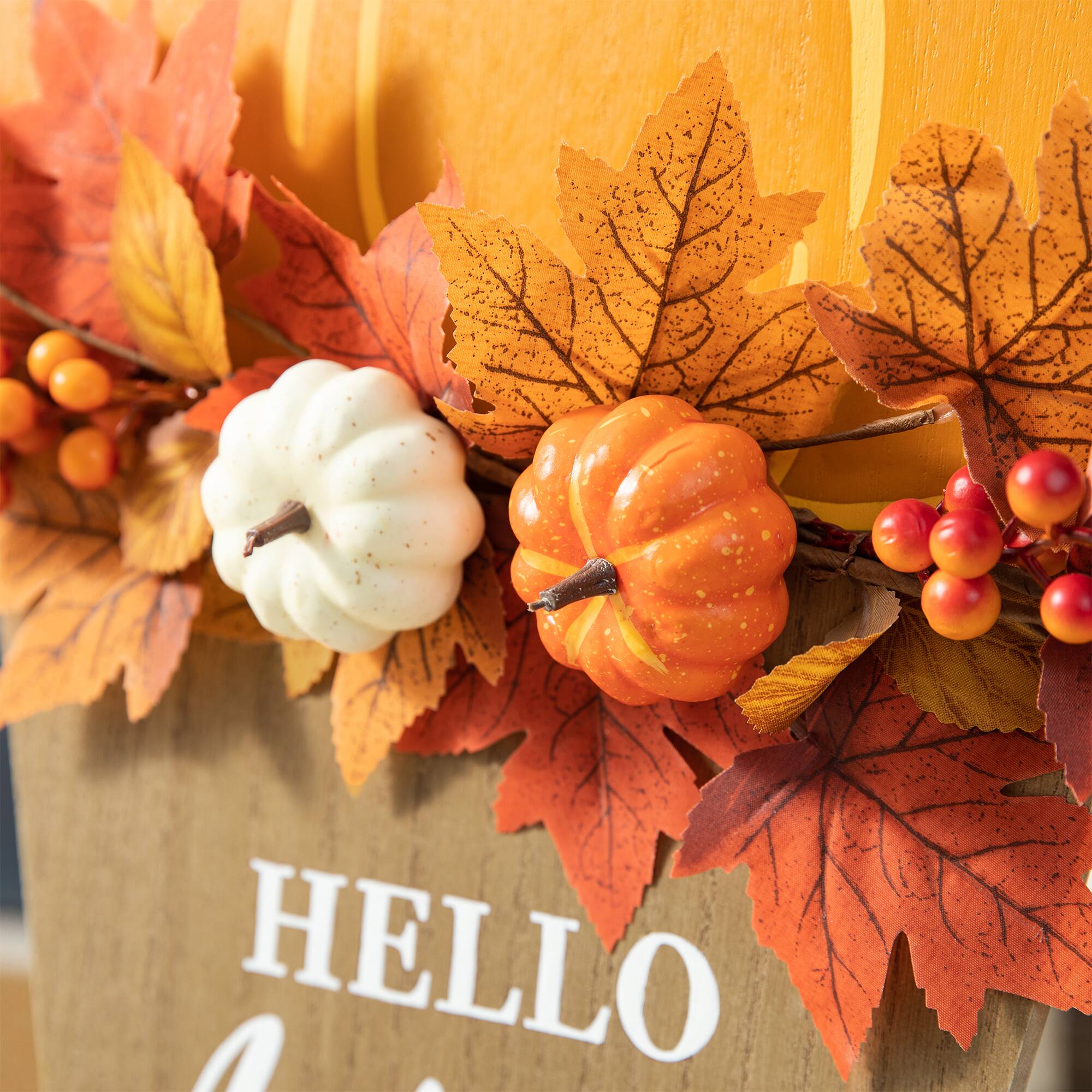 Glitzhome® 36" Fall Wood Stacked Pumpkin Urn Porch Décor