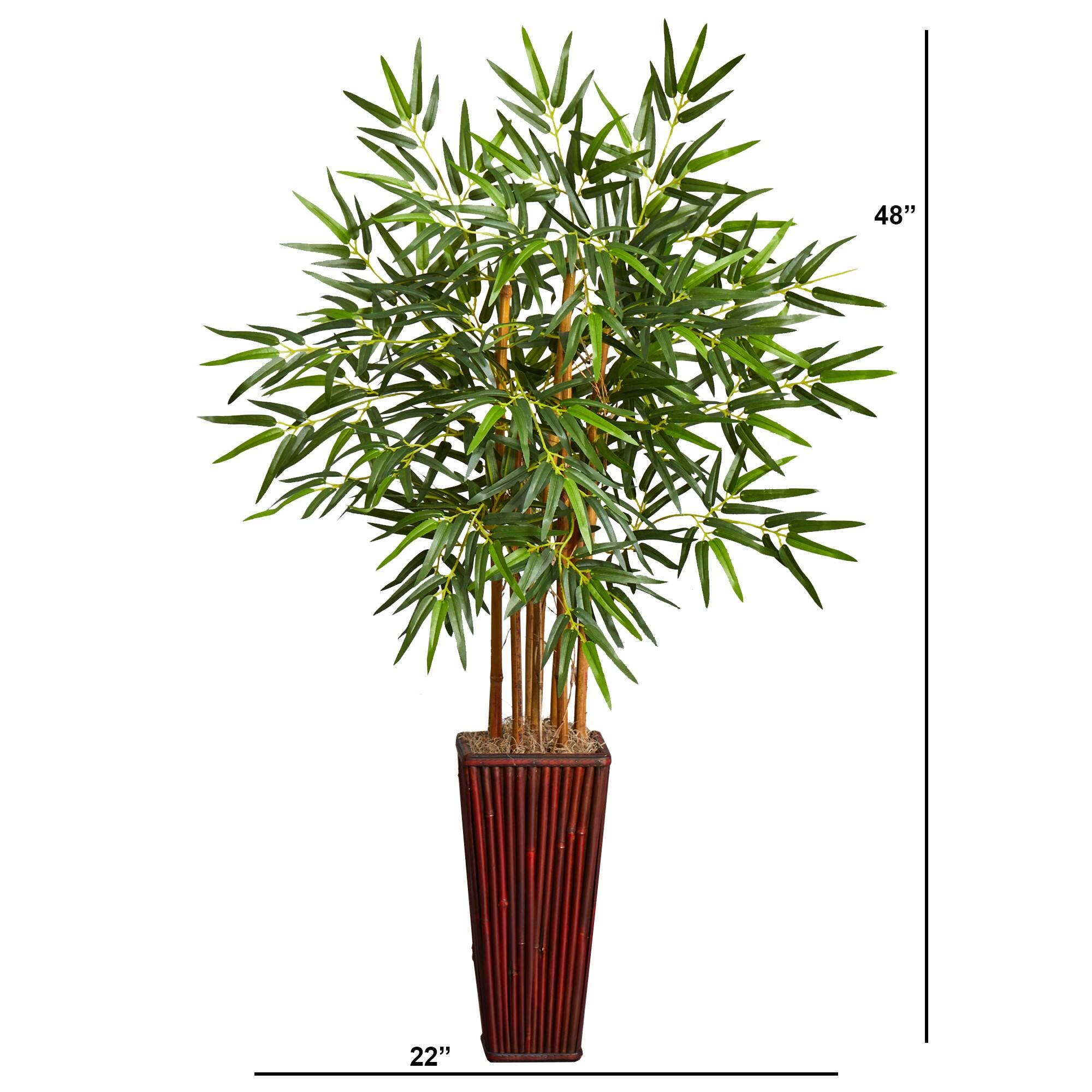 4ft. Artificial Bamboo Tree with Decorative Planter
