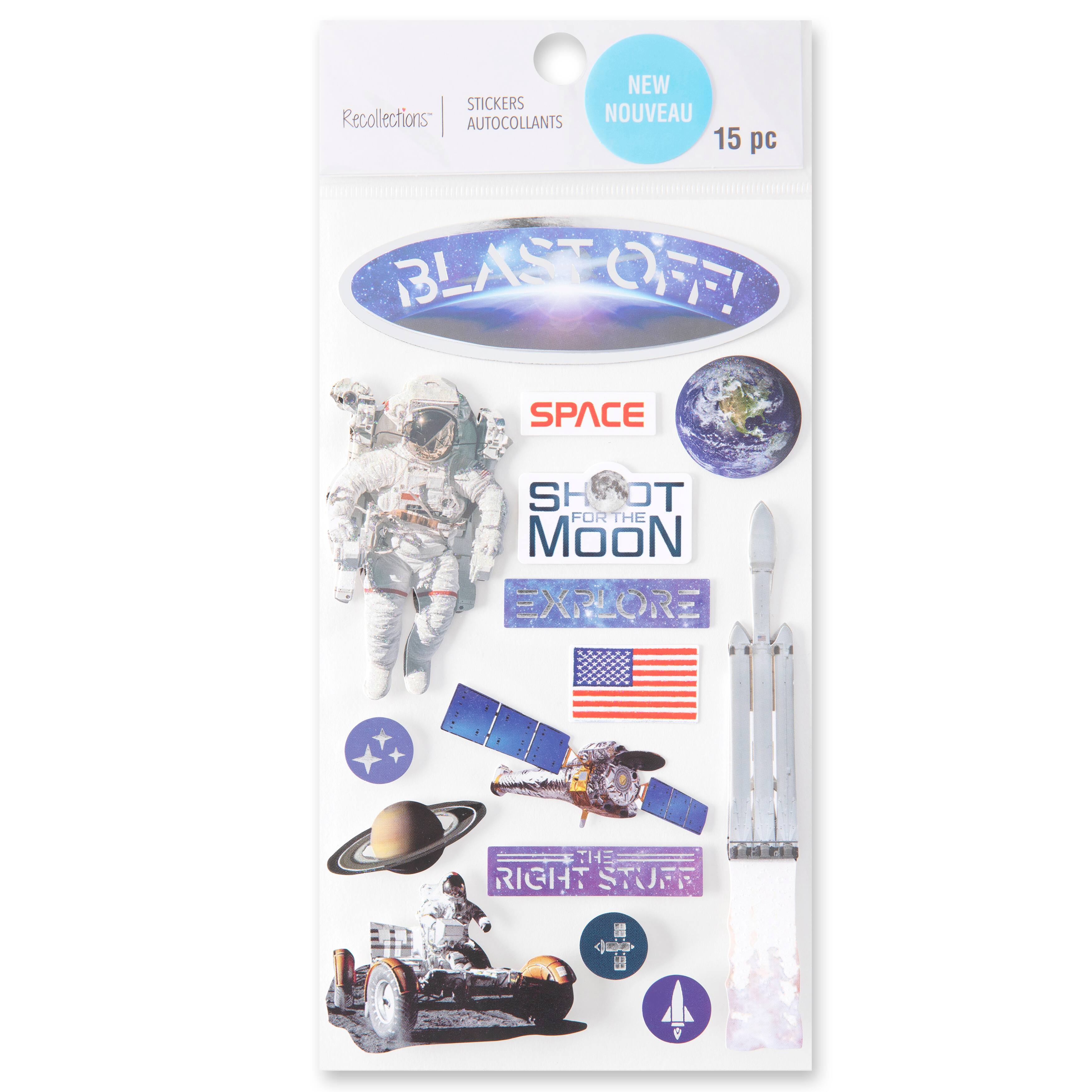 12 Pack: Astronaut Dimensional Stickers by Recollections&#x2122;