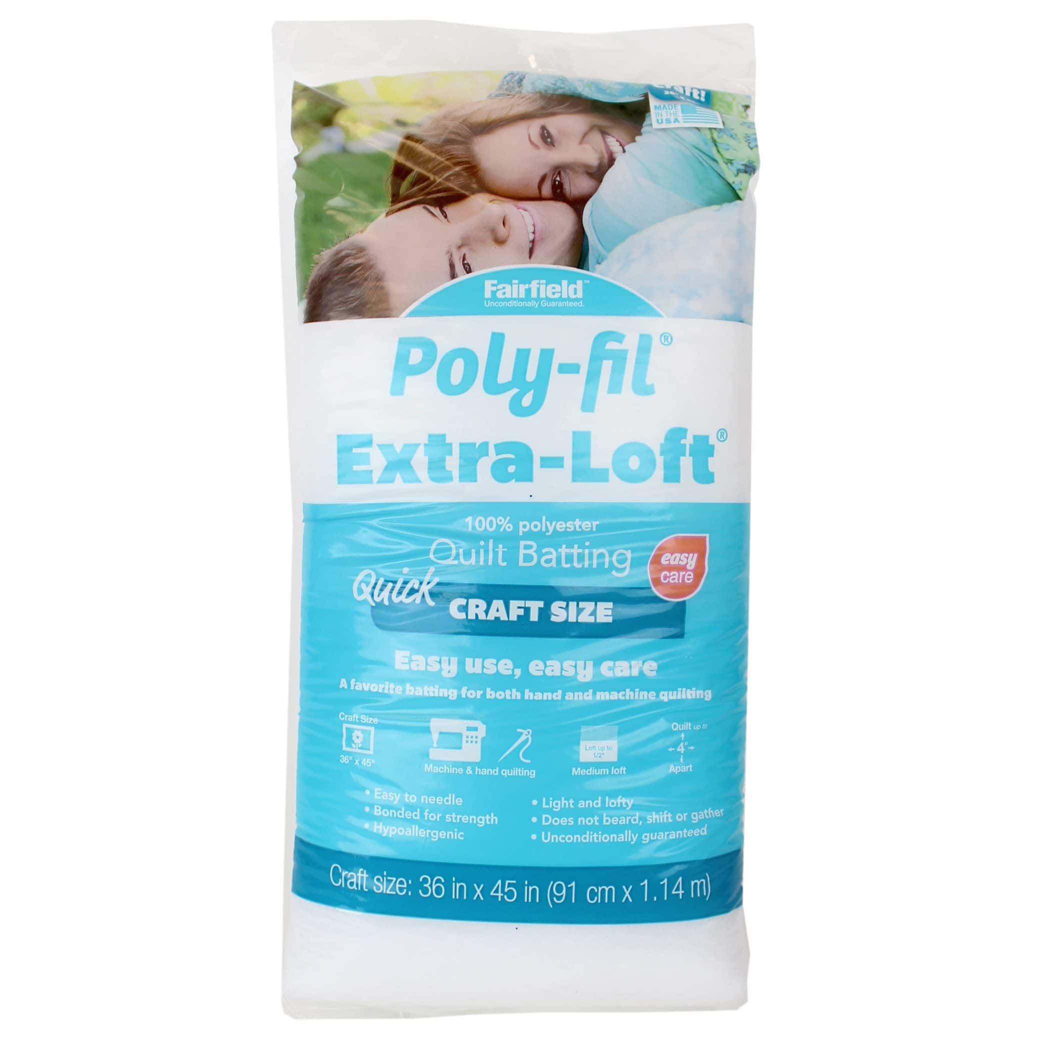 Fairfield™ Polyfil® ExtraLoft® Quilt Batting, 36'' x 45'' Batting
