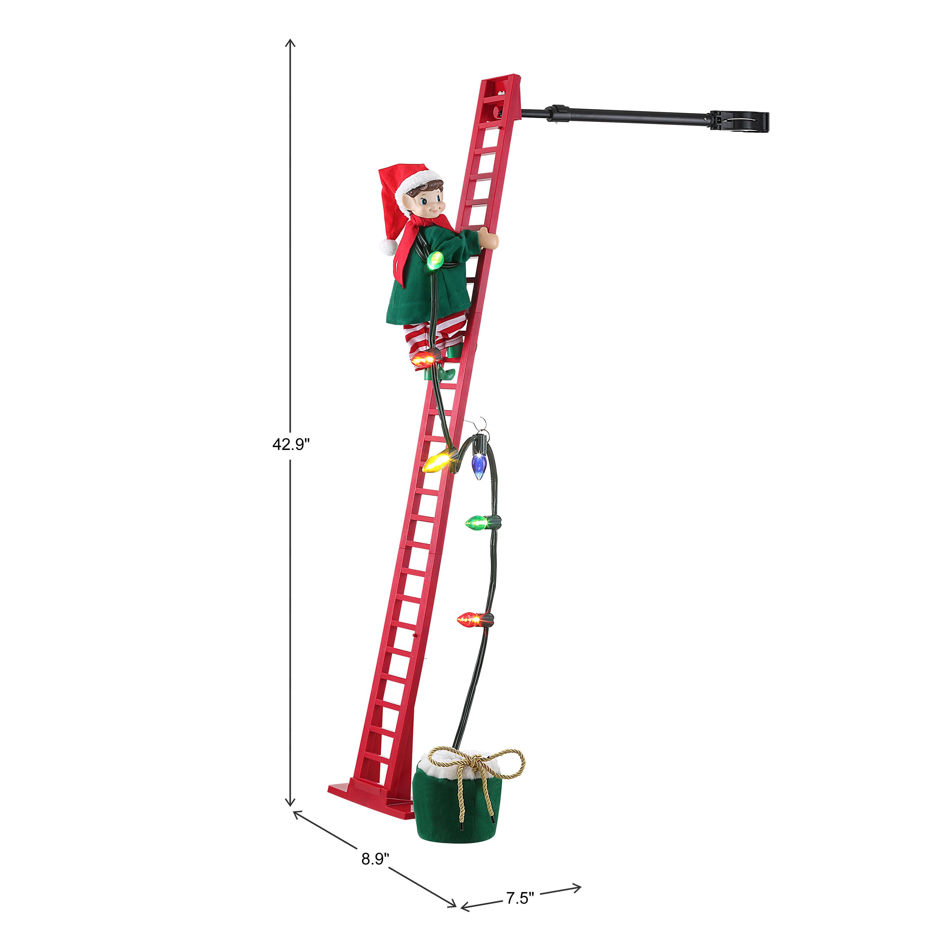 Mr. Christmas 43&#x22; Animated Ladder Climbing Elf