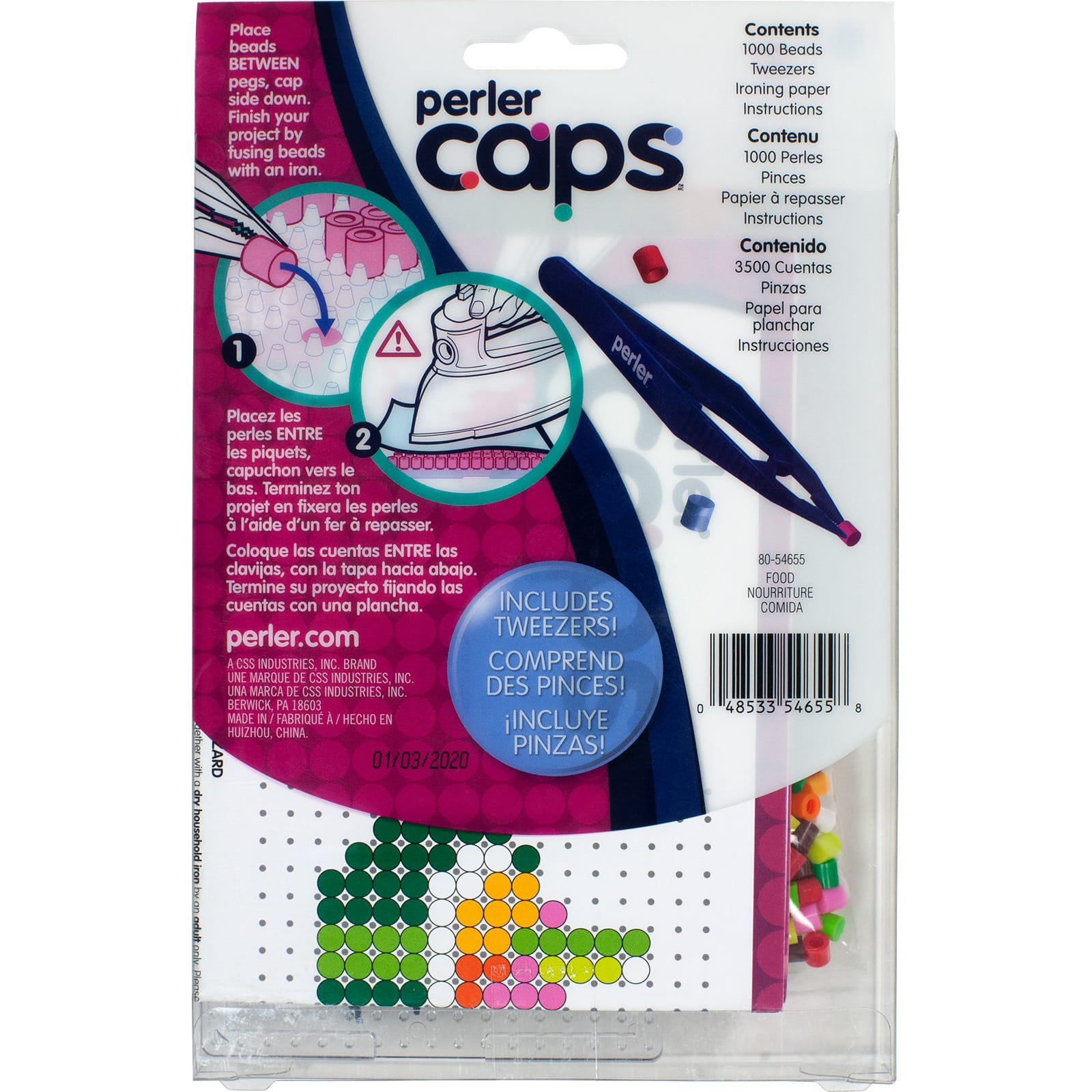 6 Pack: Perler Caps&#x2122; Food Starter Kit