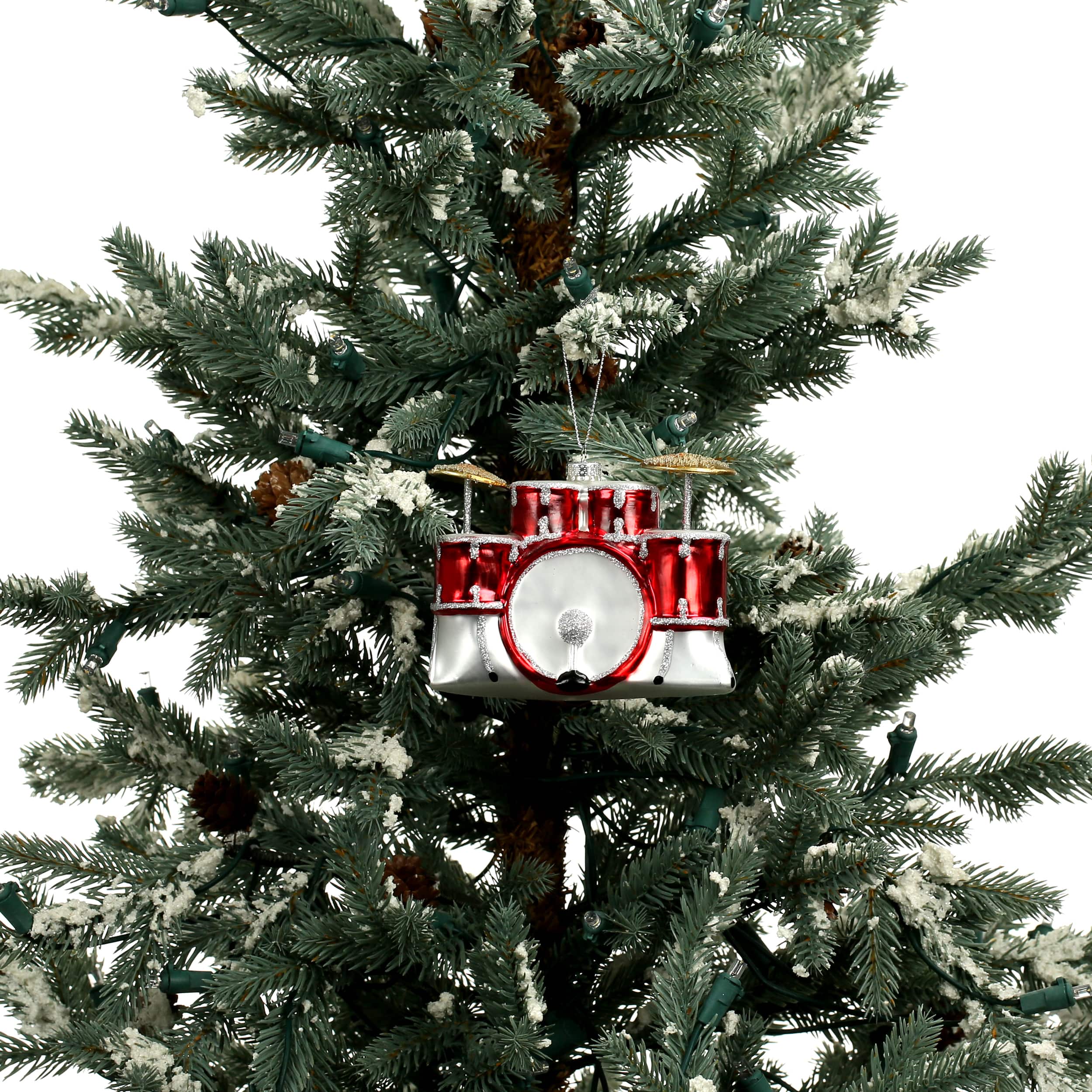 4.5" Red Glass Drum Set Ornament by Ashland®