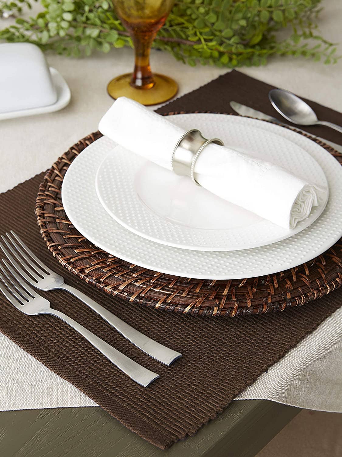 DII&#xAE; Ribbed Cotton Placemats, 6ct.