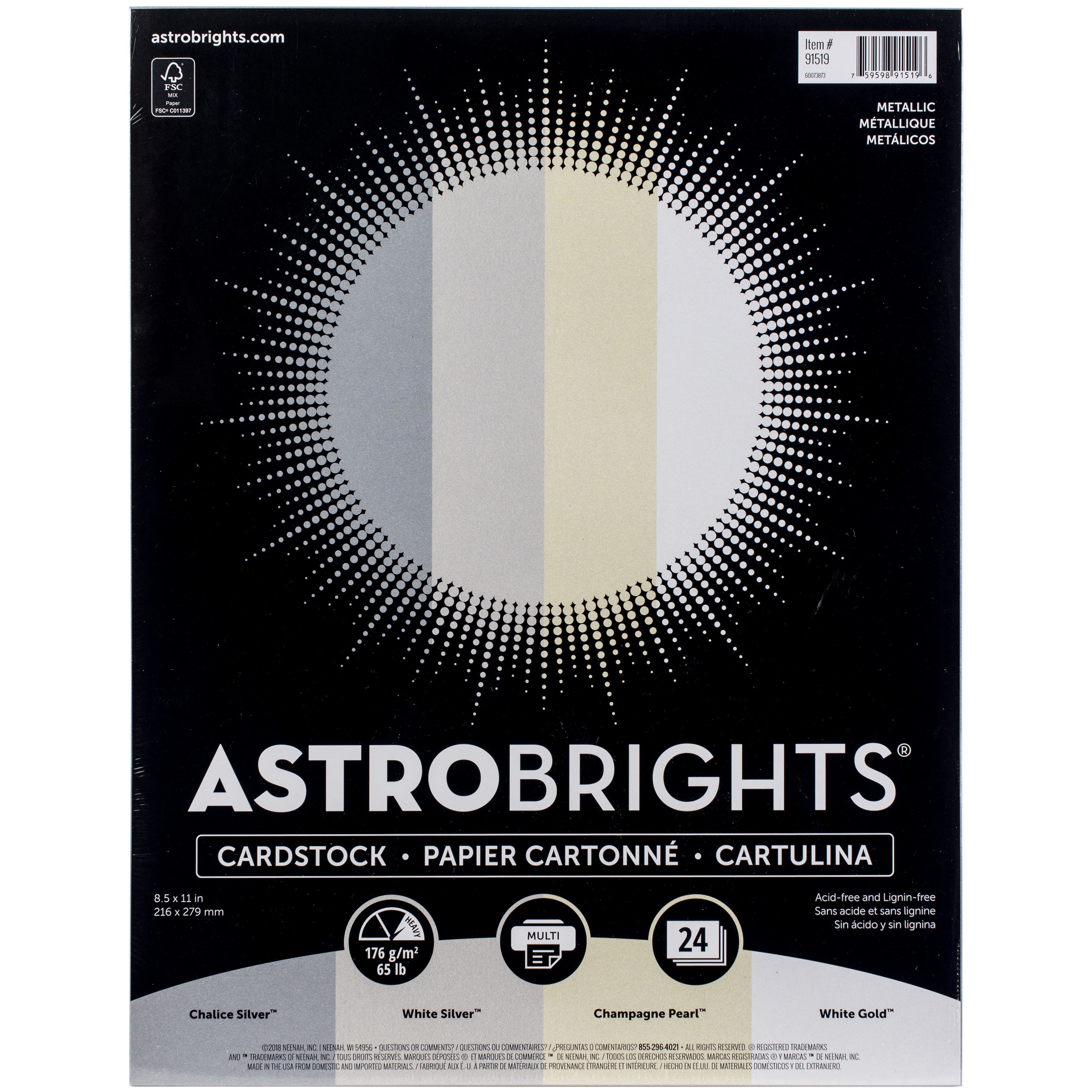 Neenah Astrobrights Spectrum Cardstock Pack 8.5