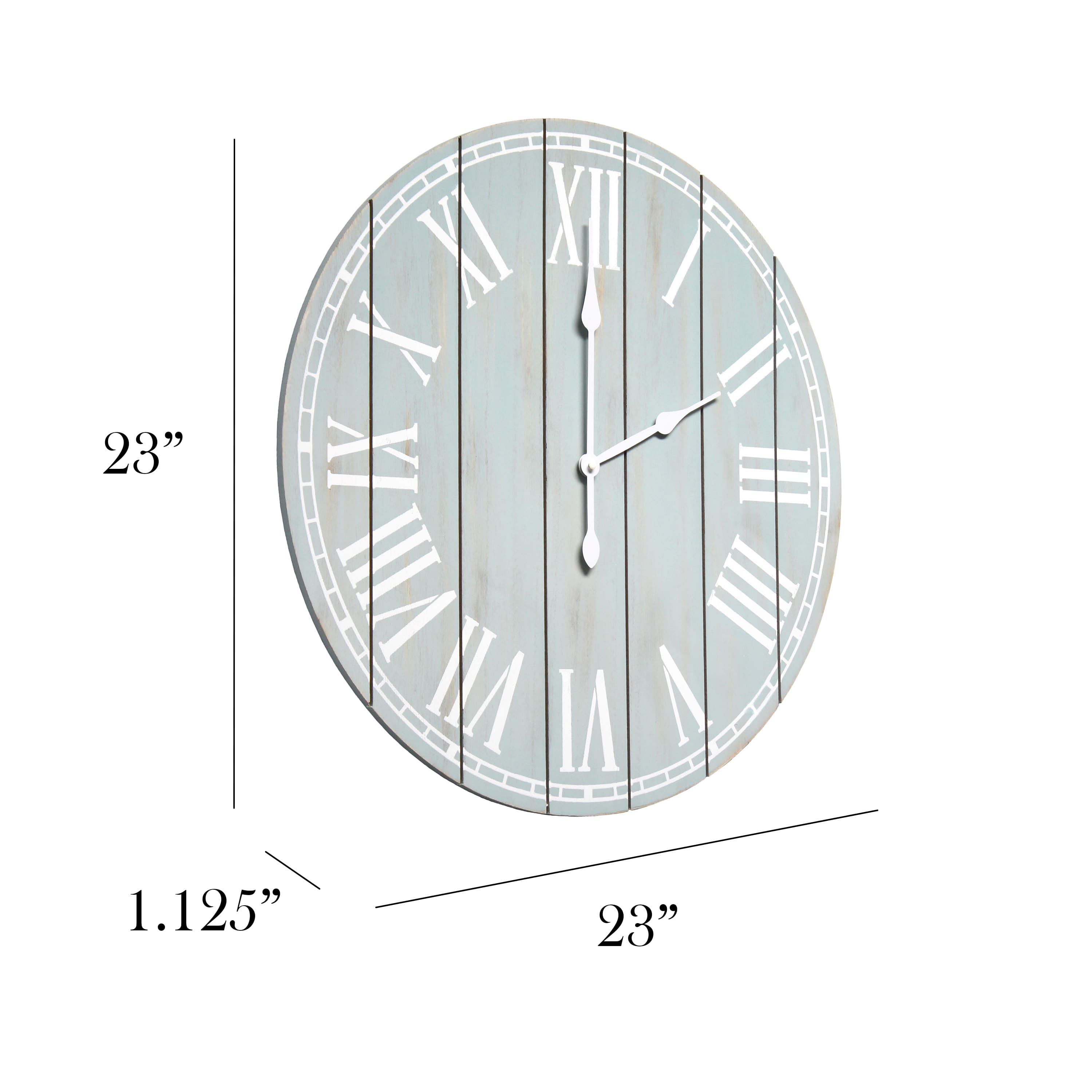 Elegant Designs 23&#x22; Wood Plank Coastal Wall Clock