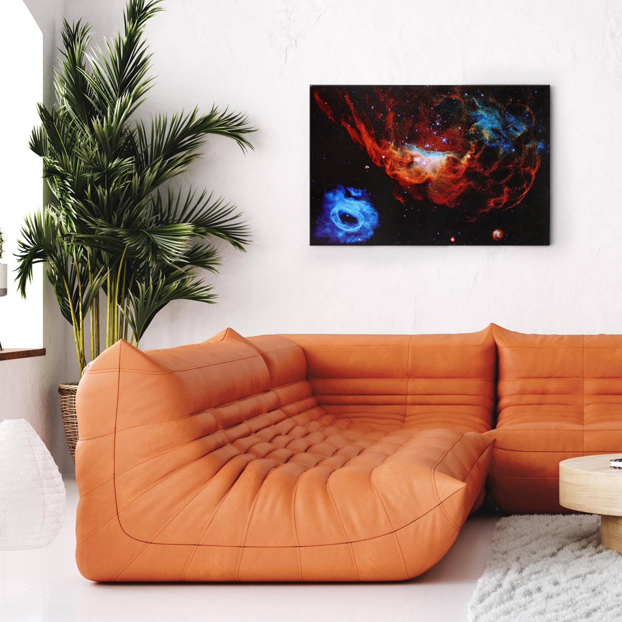American Art Décor™ 36" NASA Hubble 30 Years Galaxy Glossy Canvas Wall Art Print