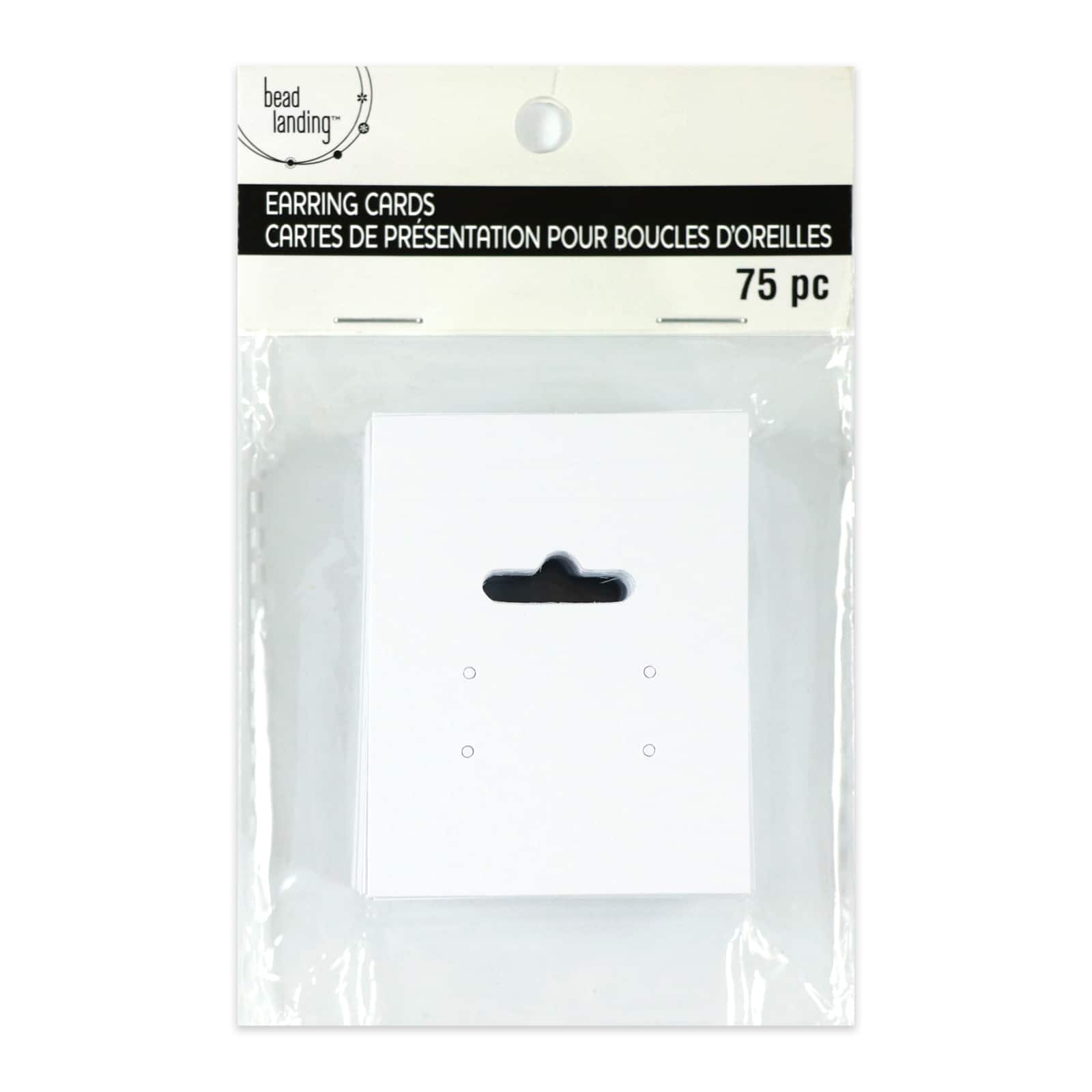 12 Packs: 75 ct. (900 total) White Paper Earring Cards by Bead Landing&#x2122;