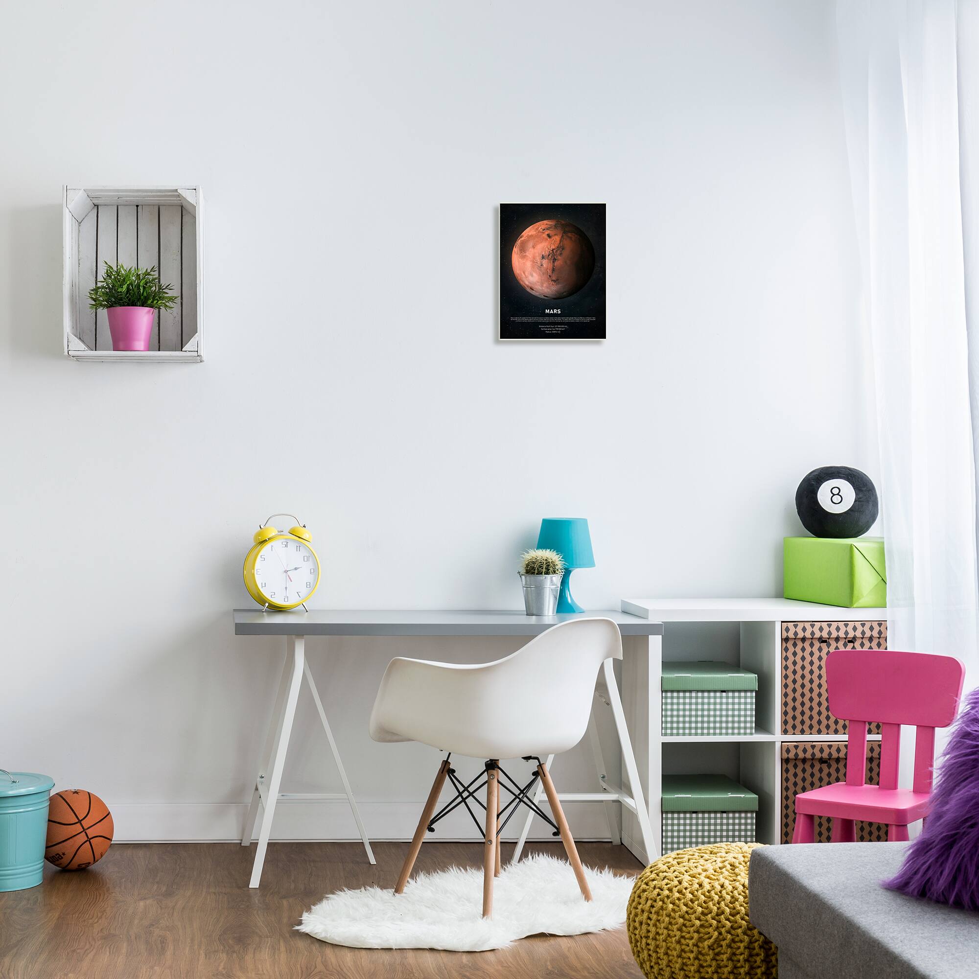 Stupell Industries Mars Red Planet Infographic Astrological Facts Outer Space Wall Plaque