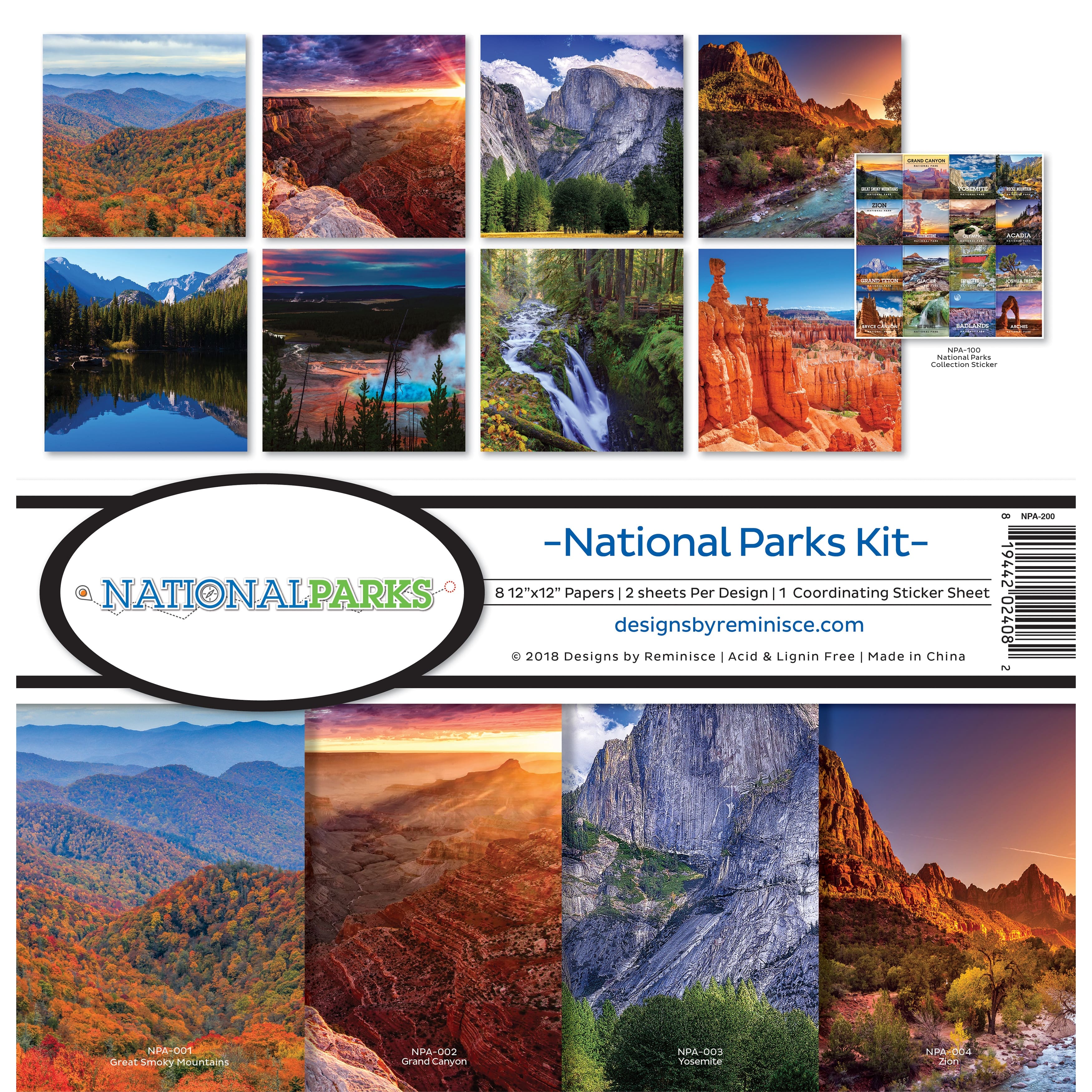 Reminisce Collection Kit 12&#x22;X12&#x22;-National Parks