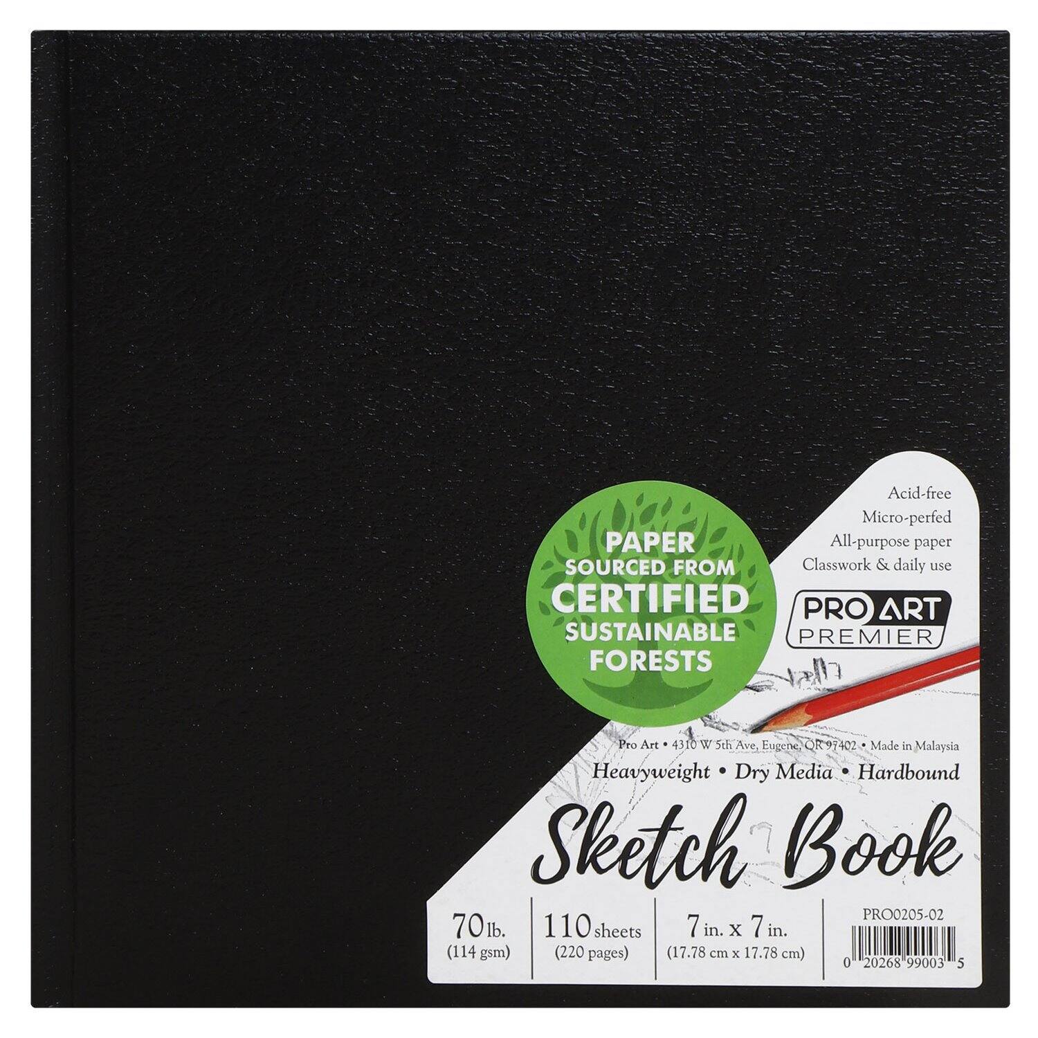 Pro Art&#xAE; Premier Black 70lb. Hardbound Sketch Book 