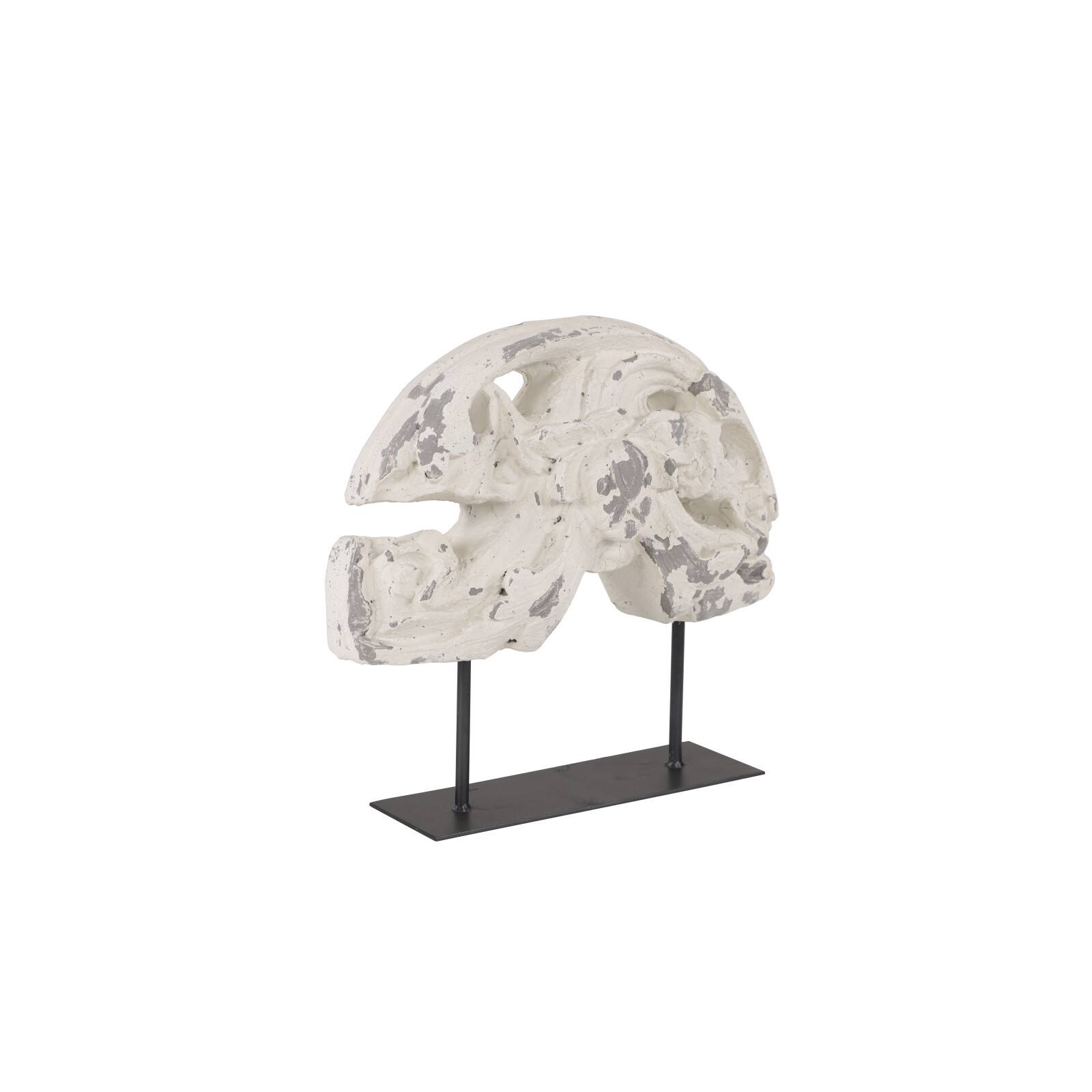 White Metal Vintage Sculpture, Abstract 15" x 15" x 4"