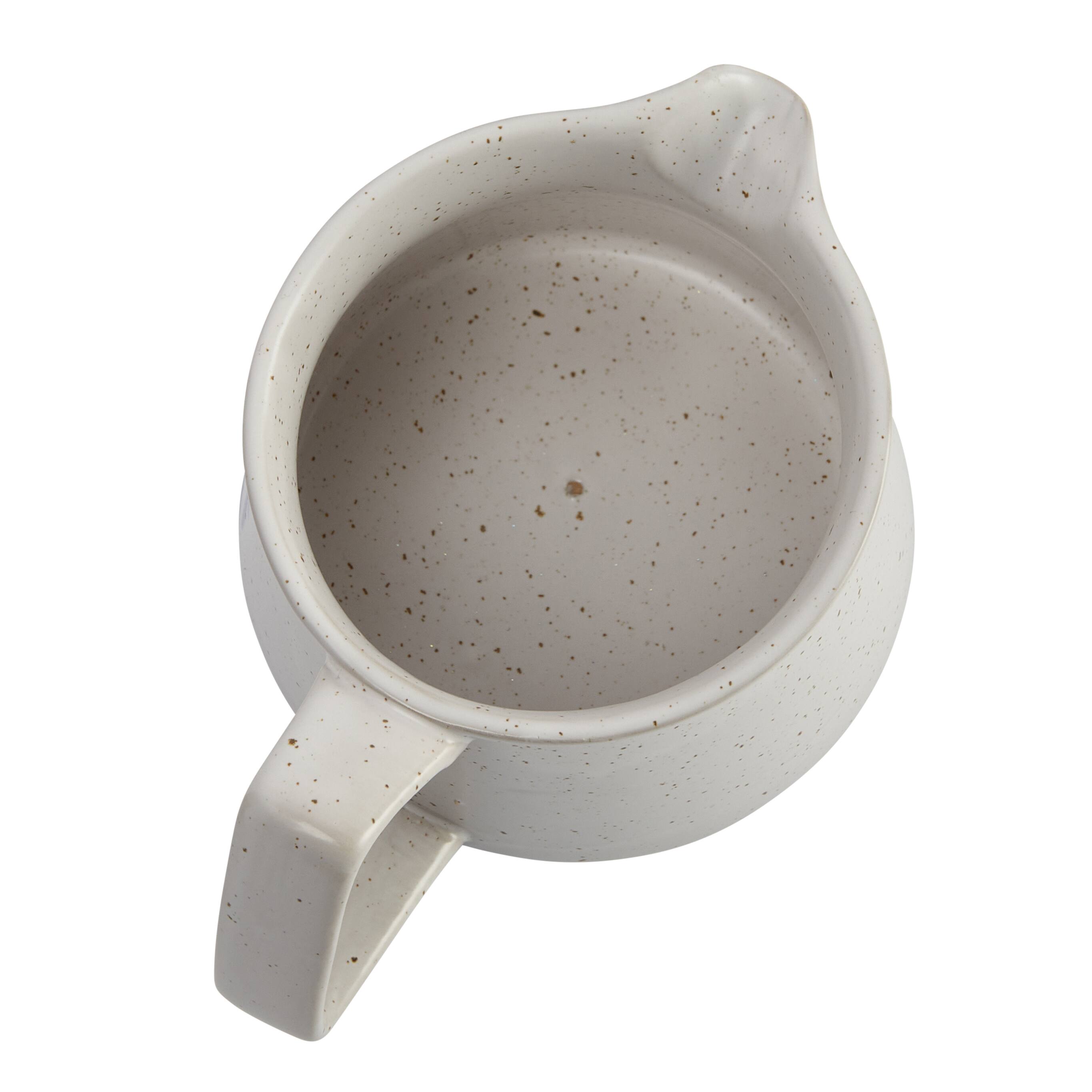 Hello Honey&#xAE; Antique White &#x26; Blue Farmhouse Stoneware Creamer with Hand Painted Tree