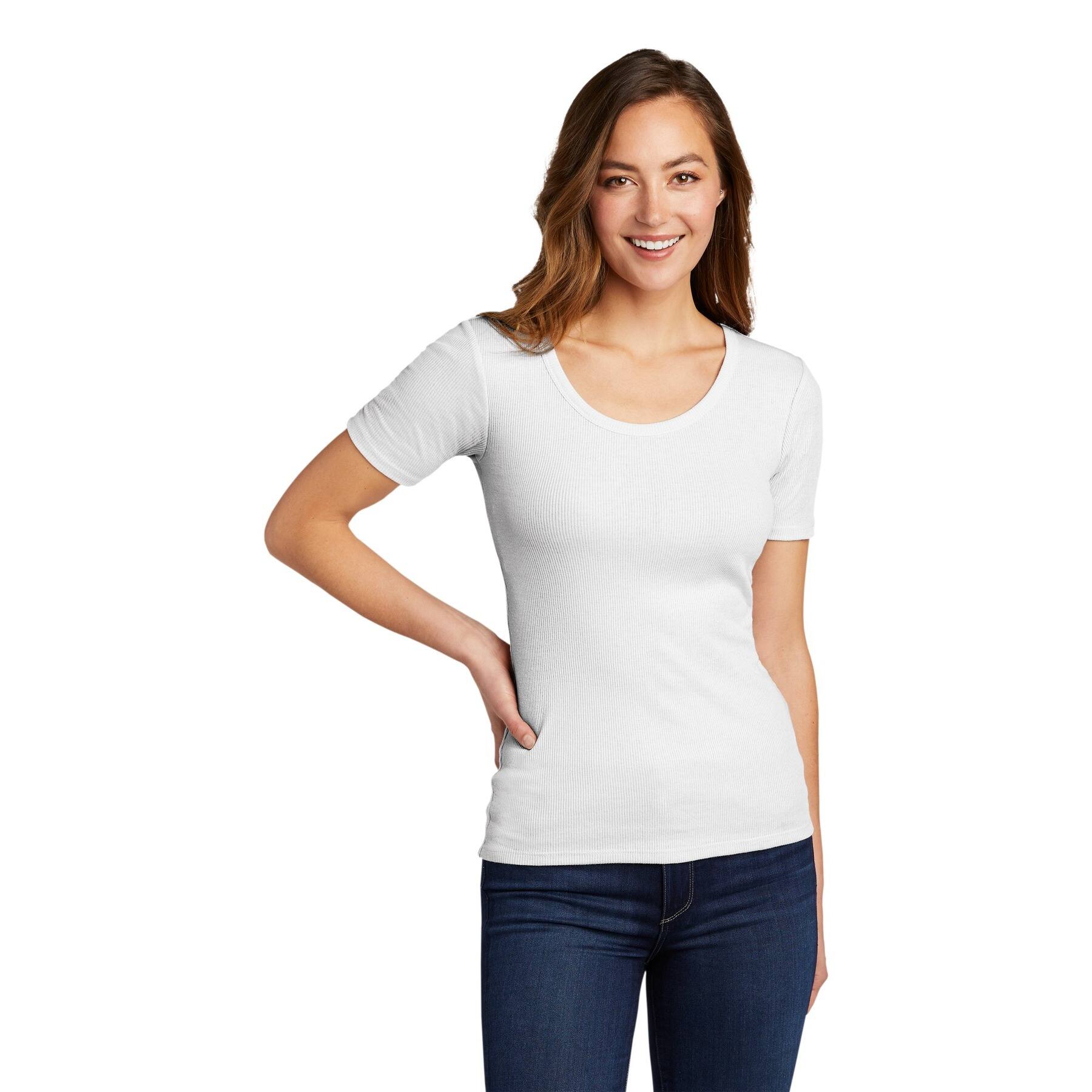 District® V.I.T.™ Women's Rib Scoop Neck T-Shirt