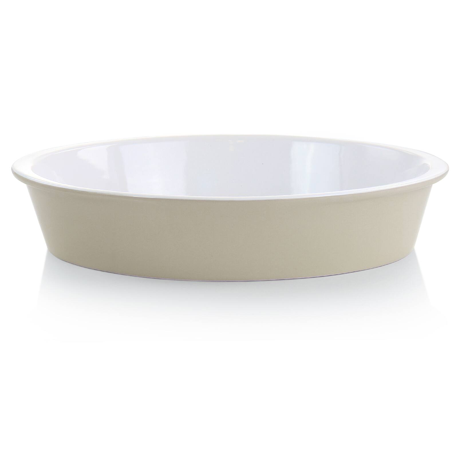 Martha Stewart 13&#x22; Taupe Ceramic Oval Baker