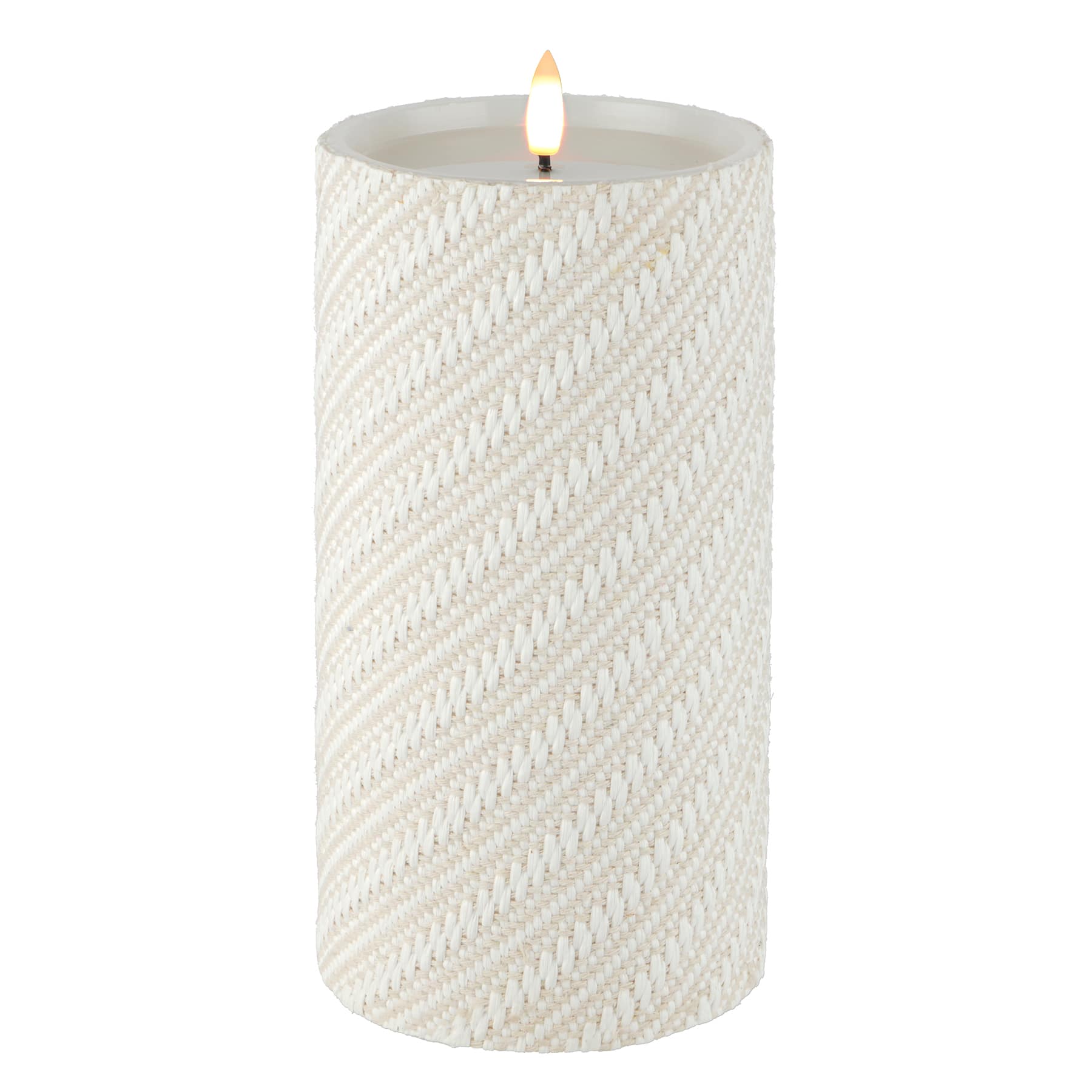 8&#x22; Woven Wax LED Pillar Candle by Ashland&#xAE;