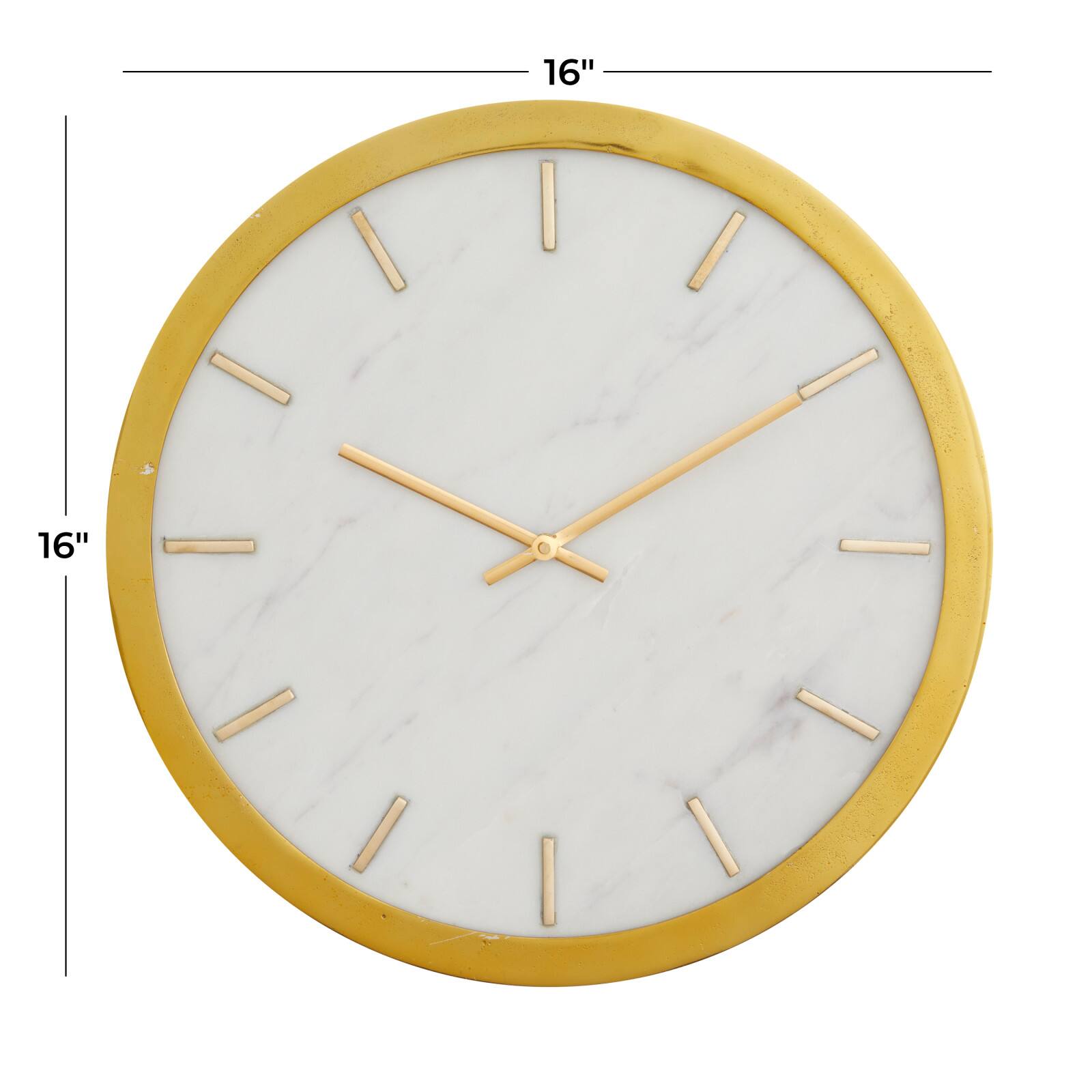 CosmoLiving by Cosmopolitan Glam Marble Wall Clock