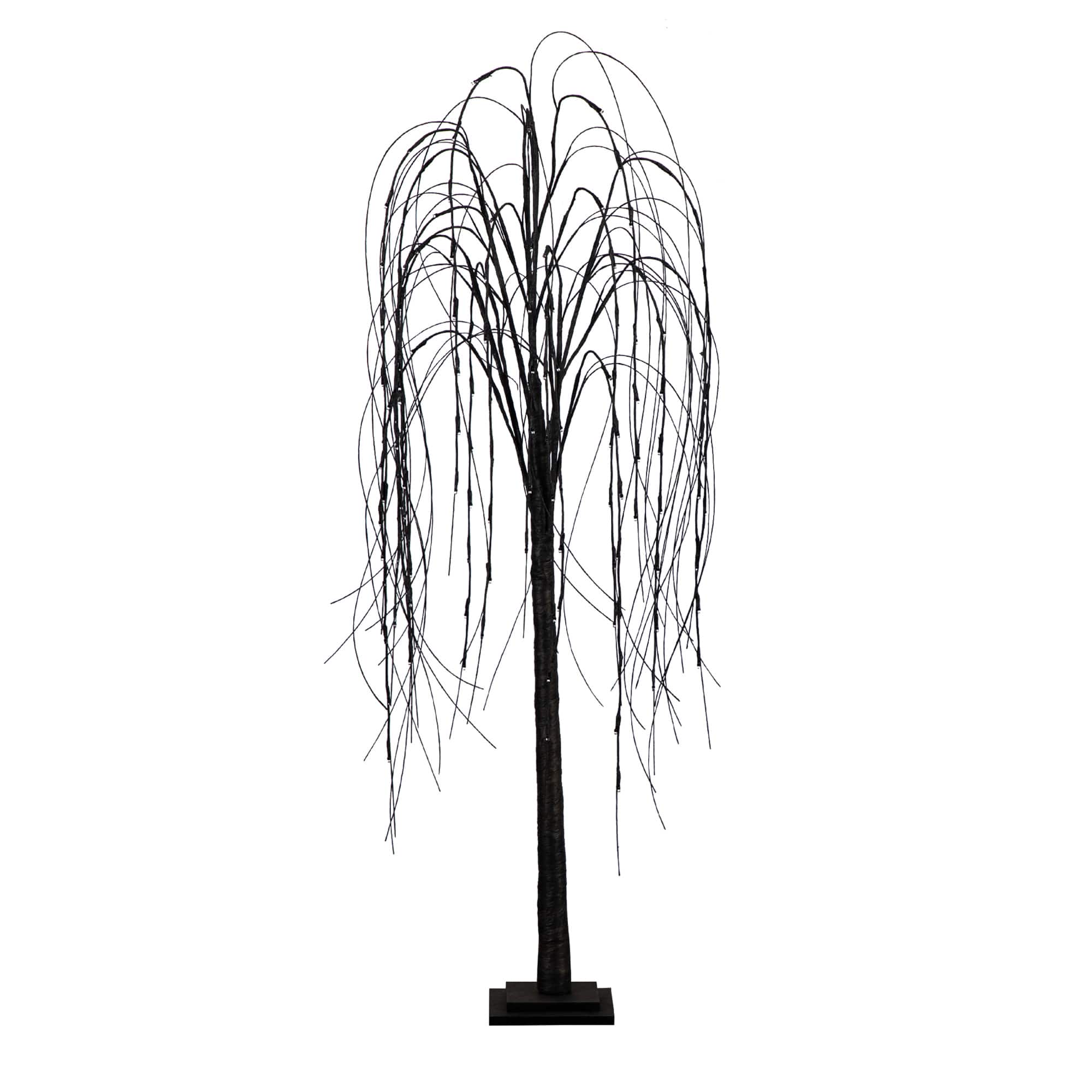 5ft. Orange & Purple LED Pre-Lit Halloween Black Willow Artificial Fall Tree