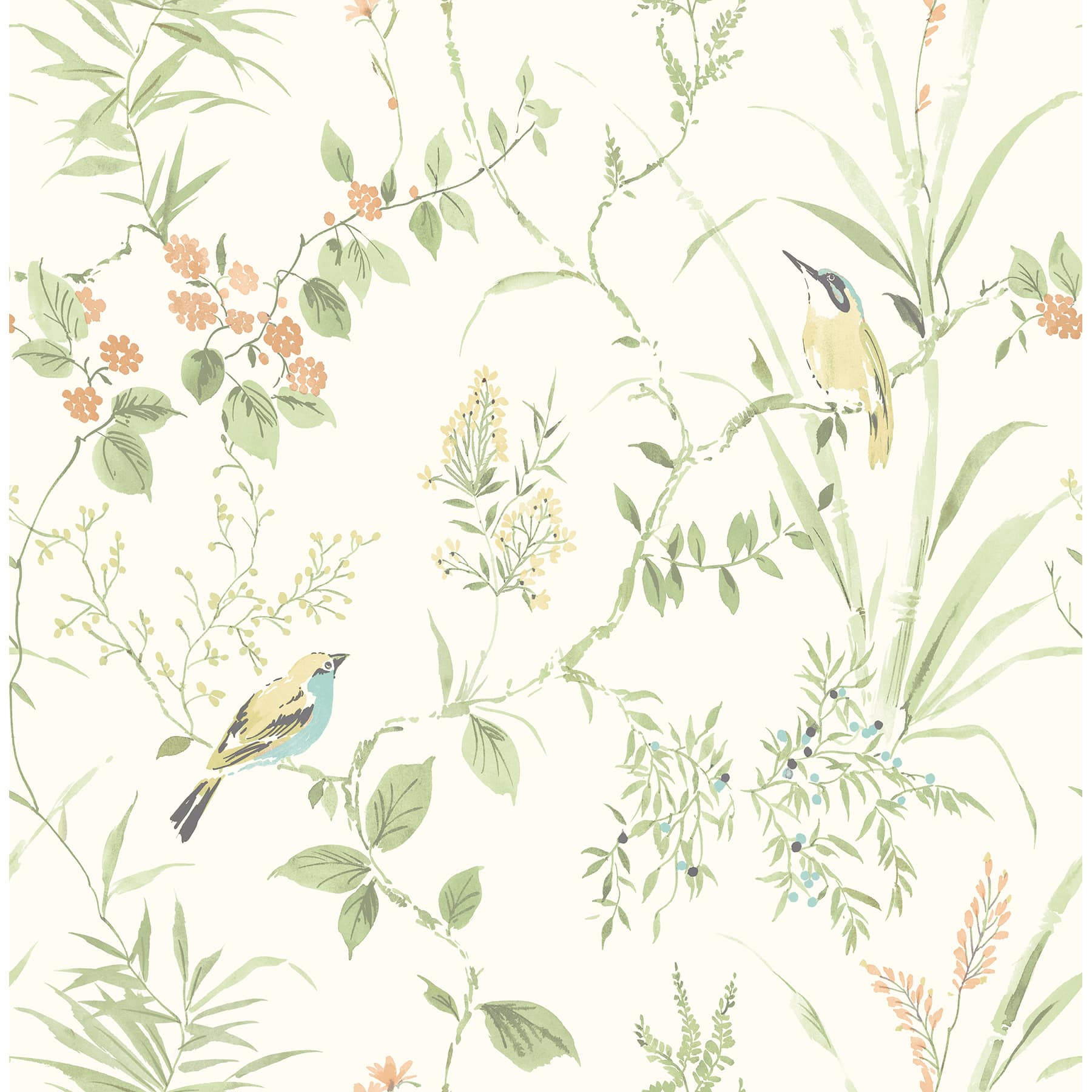 NuWallpaper Sage Songbird Peel &#x26; Stick Wallpaper