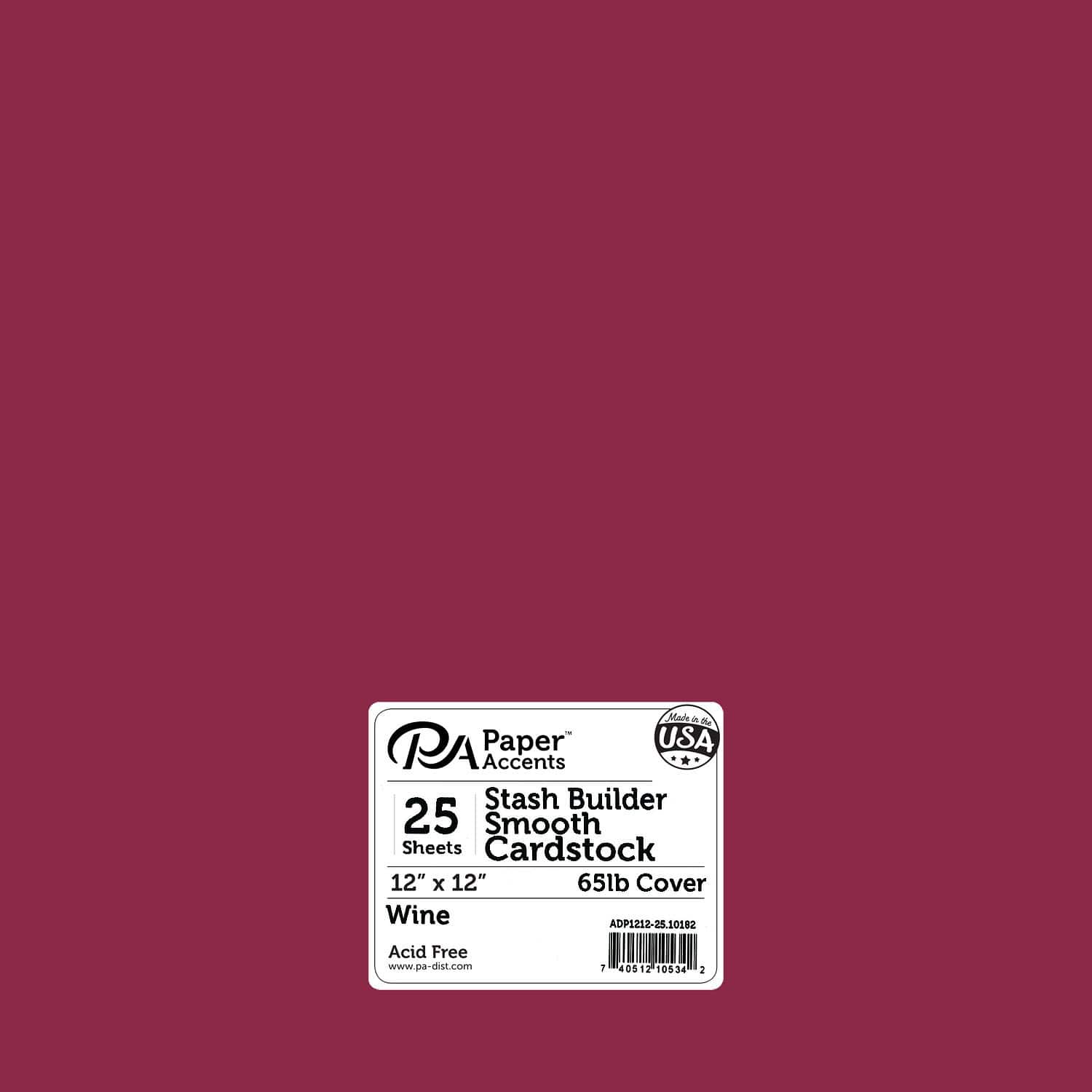 PA Paper&#x2122; Accents Stash Builder 12&#x22; x 12&#x22; 65lb. Smooth Cardstock, 25 Sheets