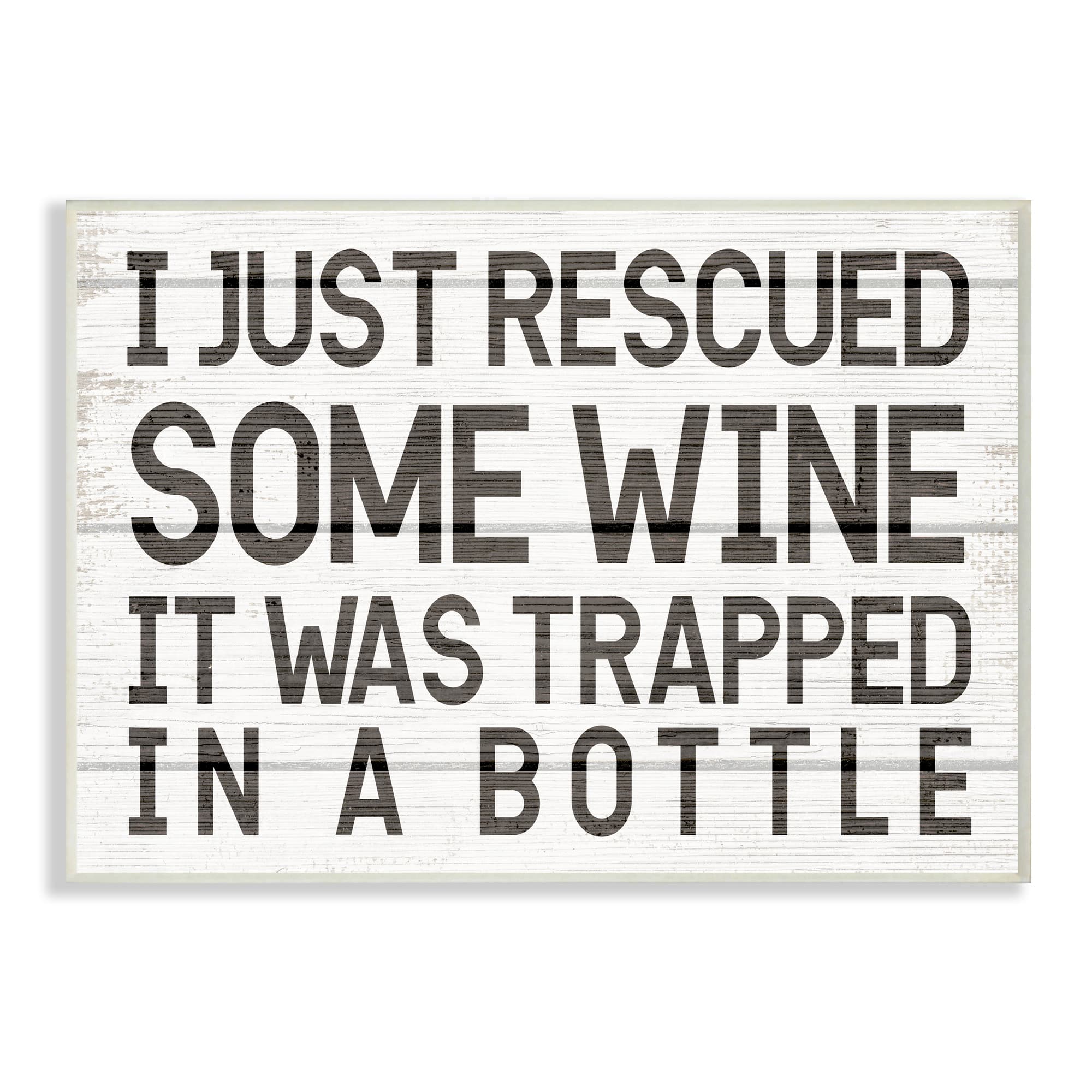 Stupell Industries Wine Trapped in Bottle Wall Plaque