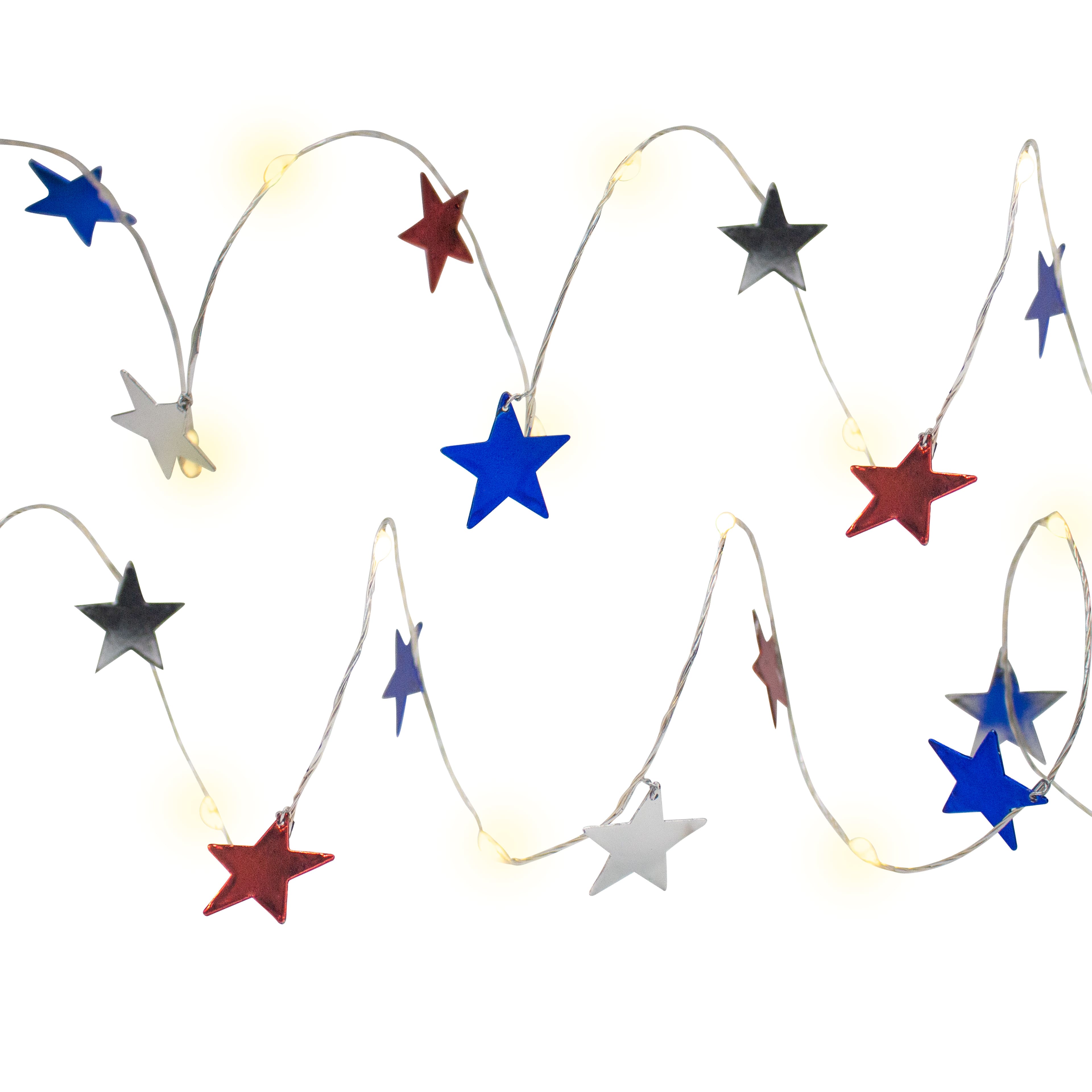 5.6ft. Red, White &#x26; Blue Star Icon Crafting Lights  by Celebrate It&#x2122;