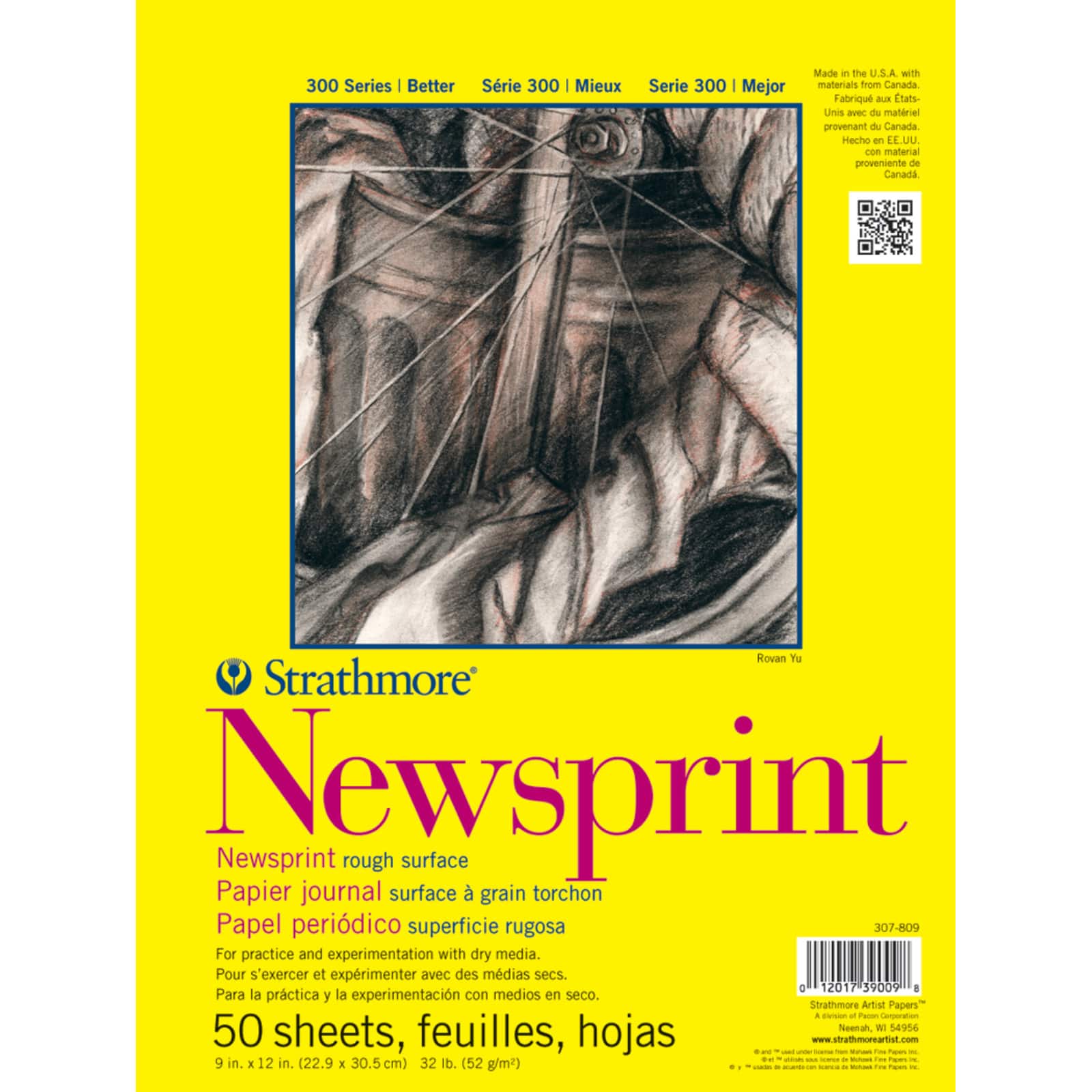 School Smart Newsprint Drawing Paper, 30 Lb, 18 X 24 Inches, 500