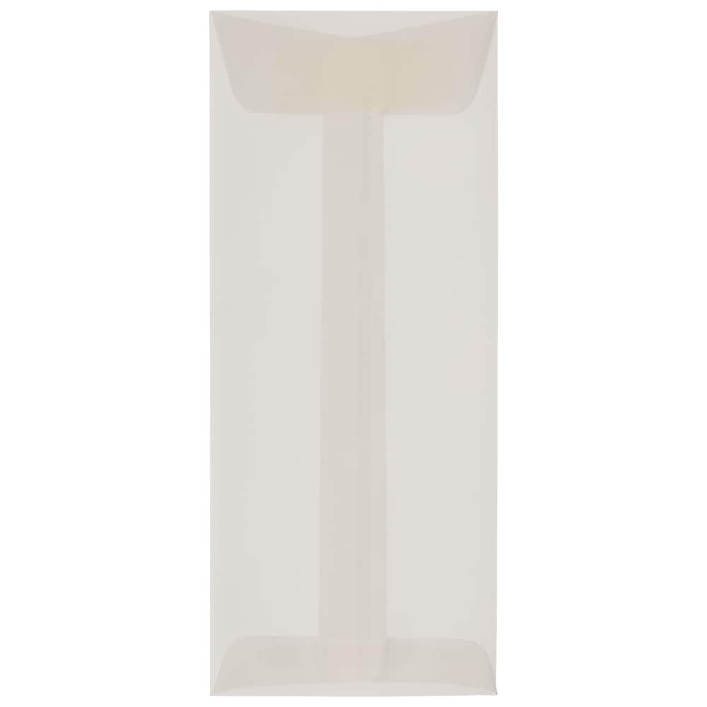 JAM Paper 4.125" x 9.5" Translucent Clear Vellum Envelopes