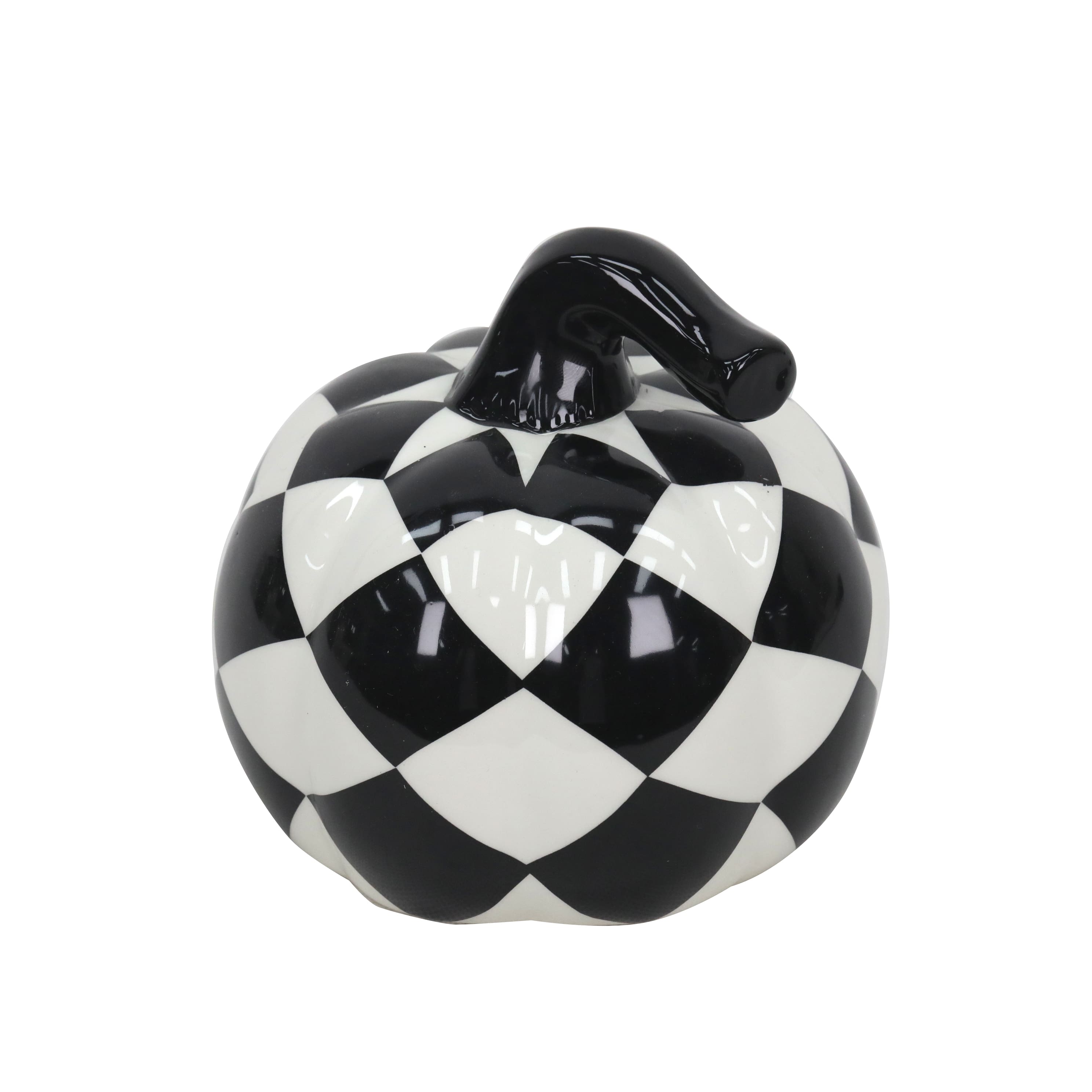 Black & White Harlequin Pumpkin Tabletop Décor by Ashland®