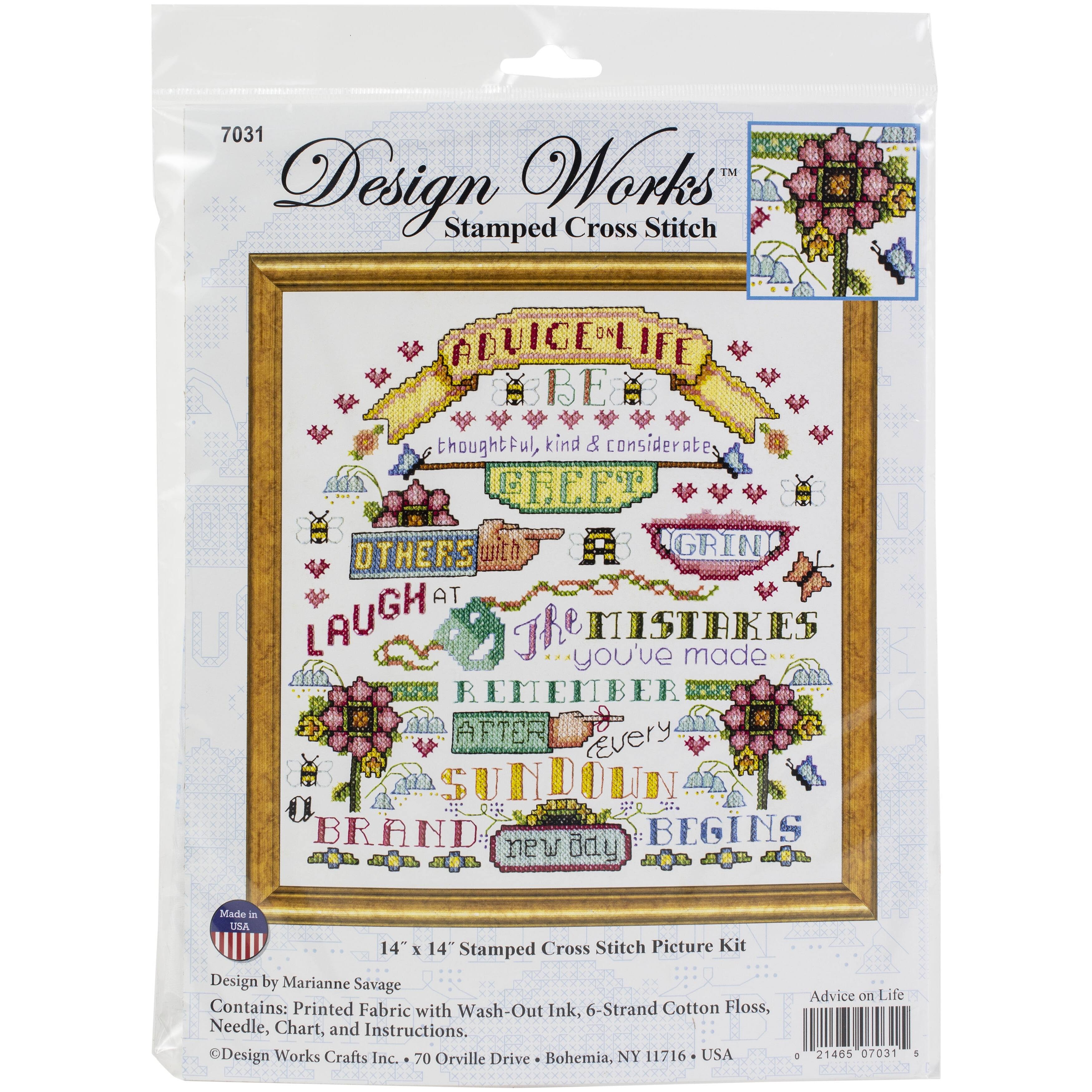 Design Works™ Advice On Life Stamped Cross Stitch Kit