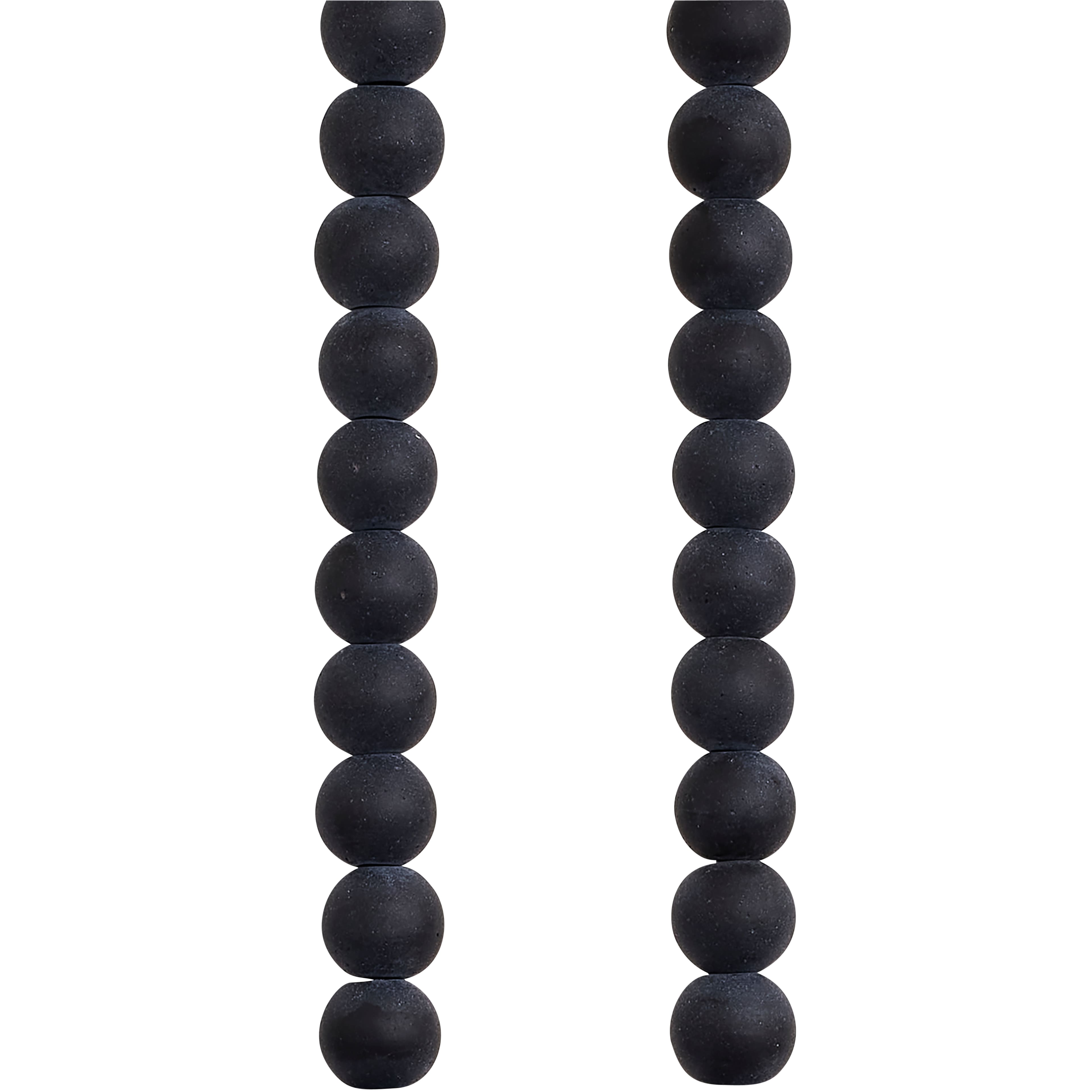 Jet Black Glass Round Beads, 6mm by Bead Landing&#x2122;