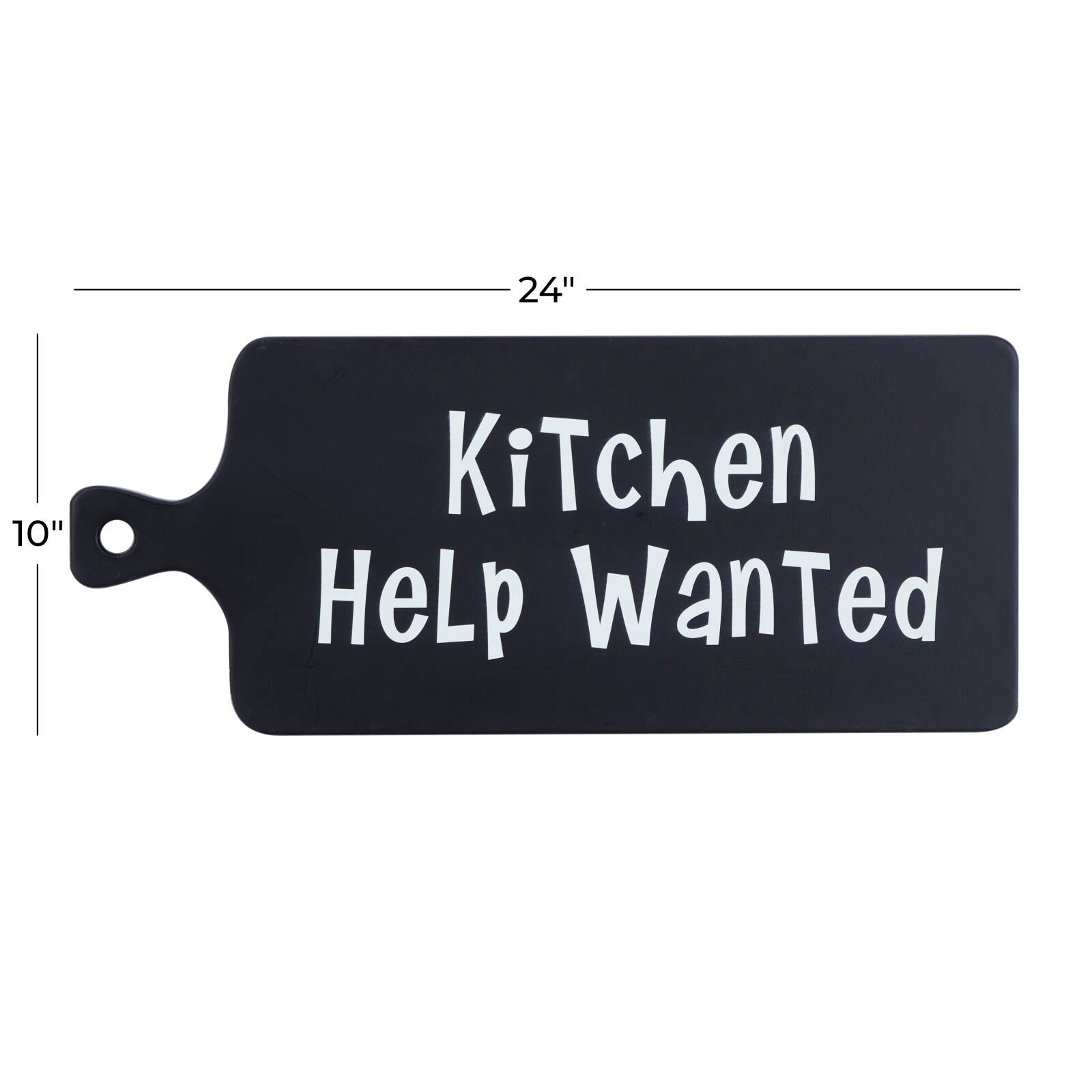 Black MDF Modern Farmhouse Wall Decor, 10" x 24" x 1"