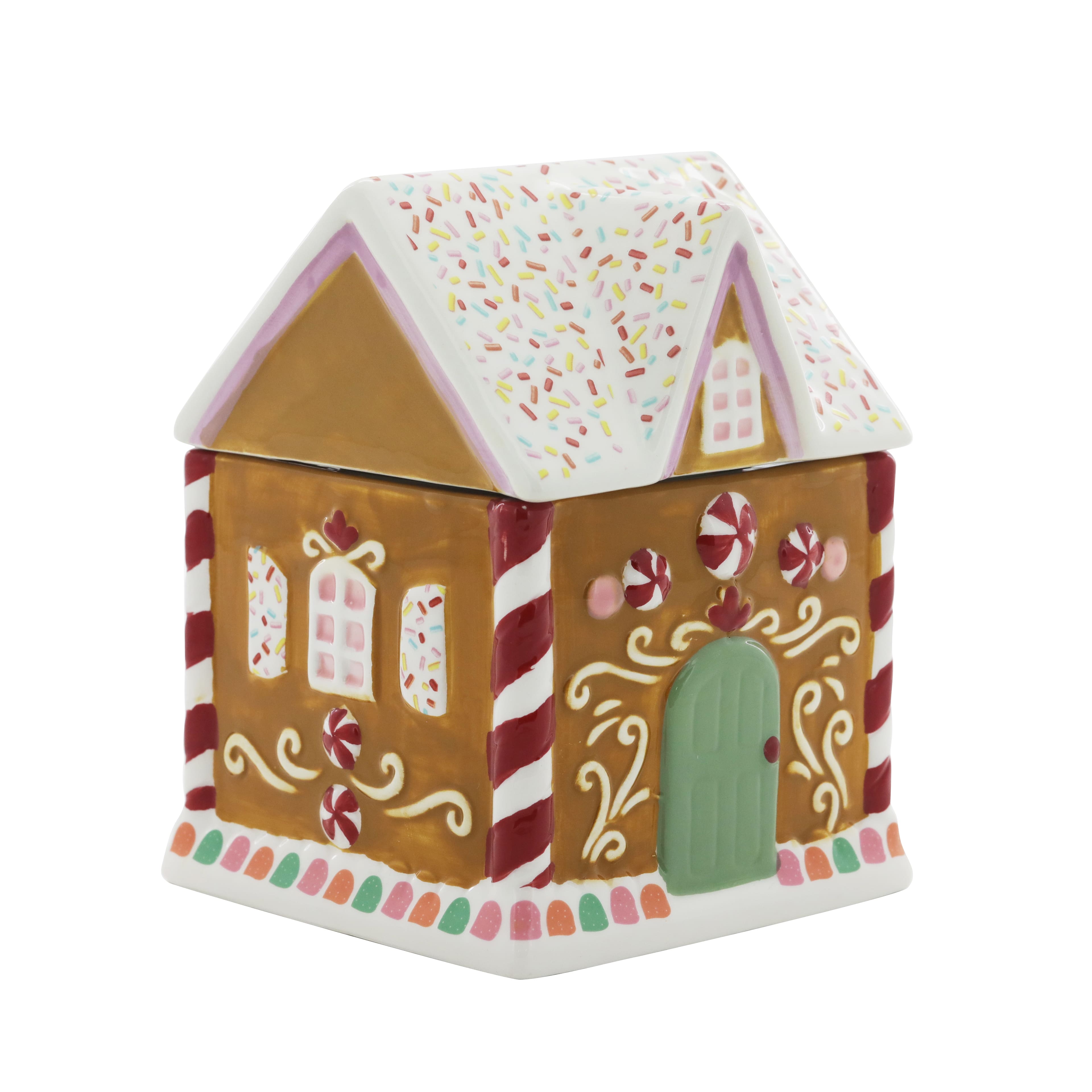 6.5&#x22; Gingerbread House Ceramic Cookie Jar by Celebrate It&#xAE;