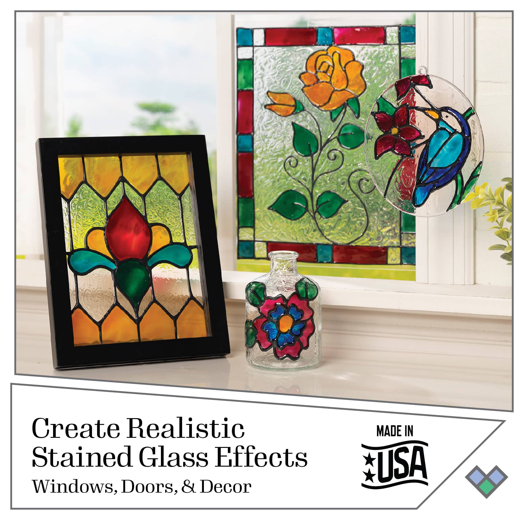 Plaid® Gallery Glass® Jewel Tones Stained Glass Painting Kit