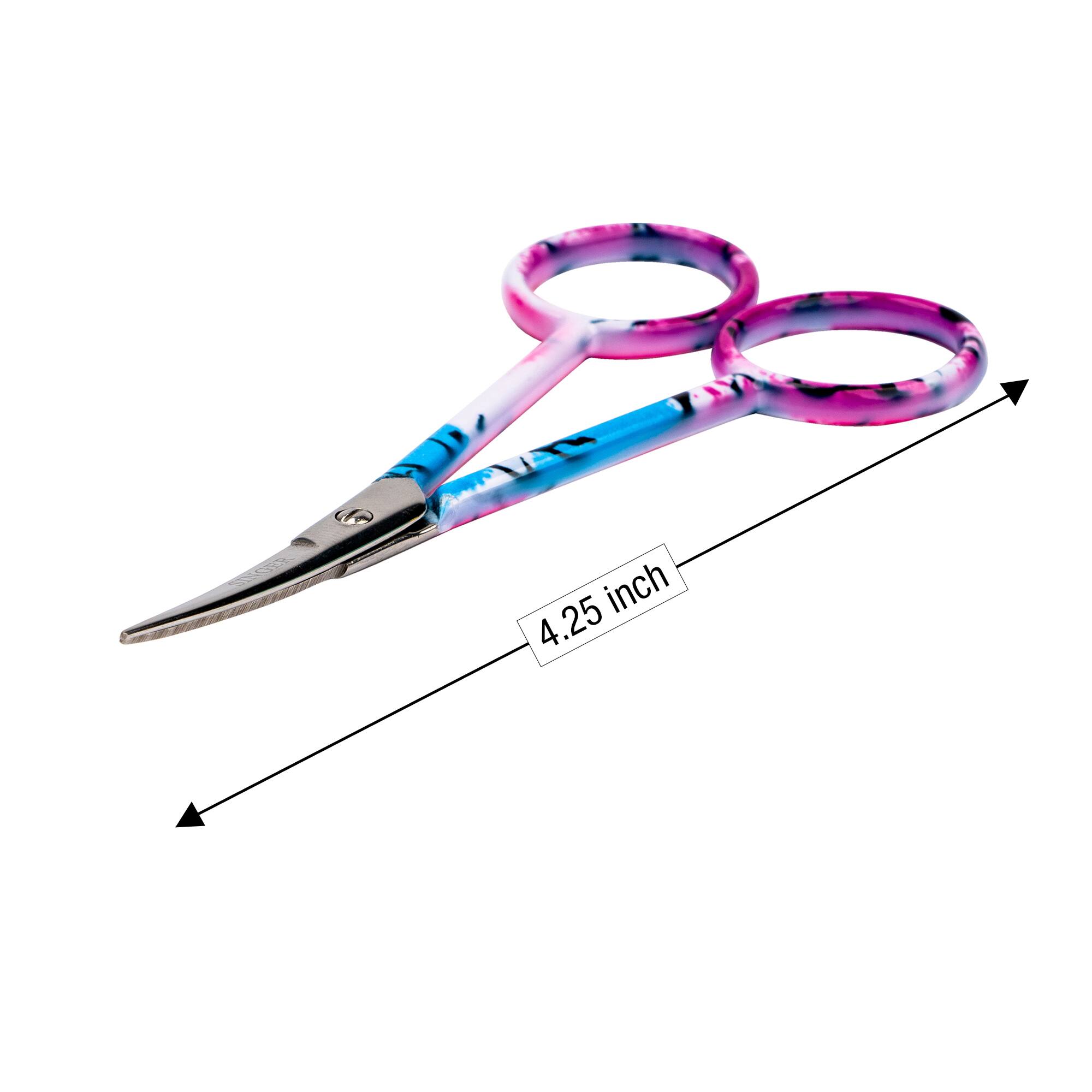 SINGER&#xAE; 4&#x27;&#x27; Curved Tip Forged Embroidery Scissors with Printed Handles, 3ct.