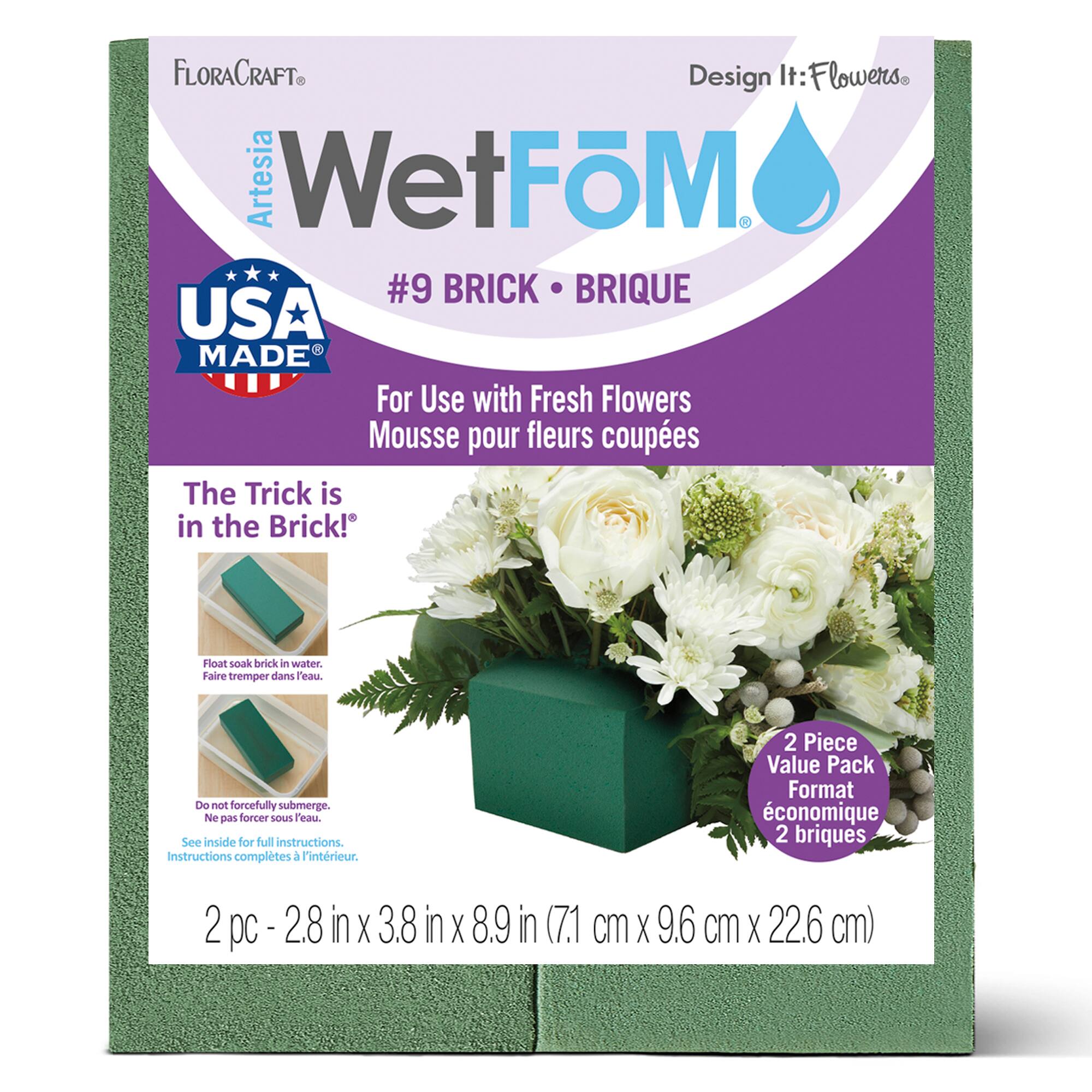 FloraCraft® WetFōM® Floral Wet Foam Brick, 2ct. Michaels