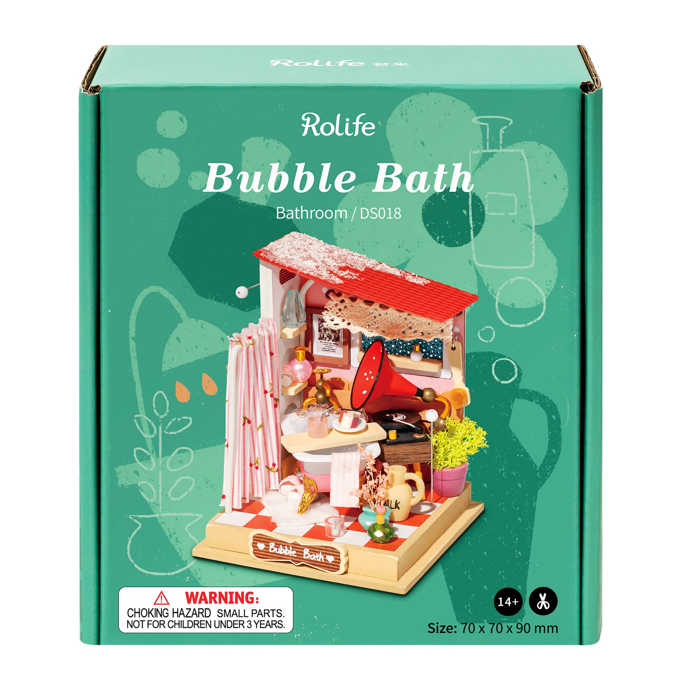 Rolife Bubble Bath Bathroom DIY Miniature Kit
