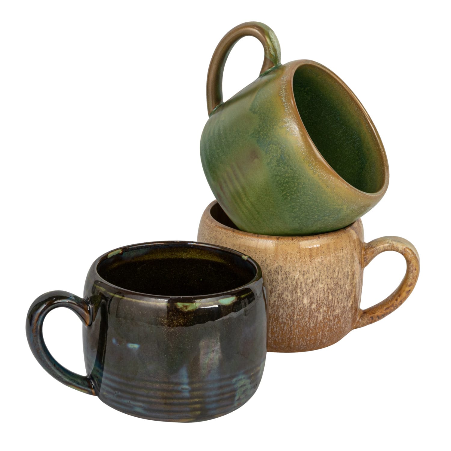 5.5&#x22; Rustic Stoneware Mug Set