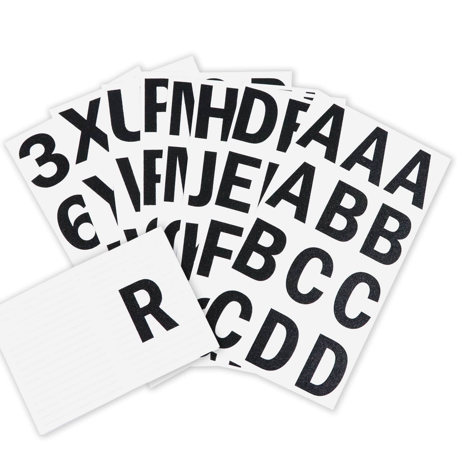 12 Pack: Black Glitter Alphabet Stickers by Recollections™