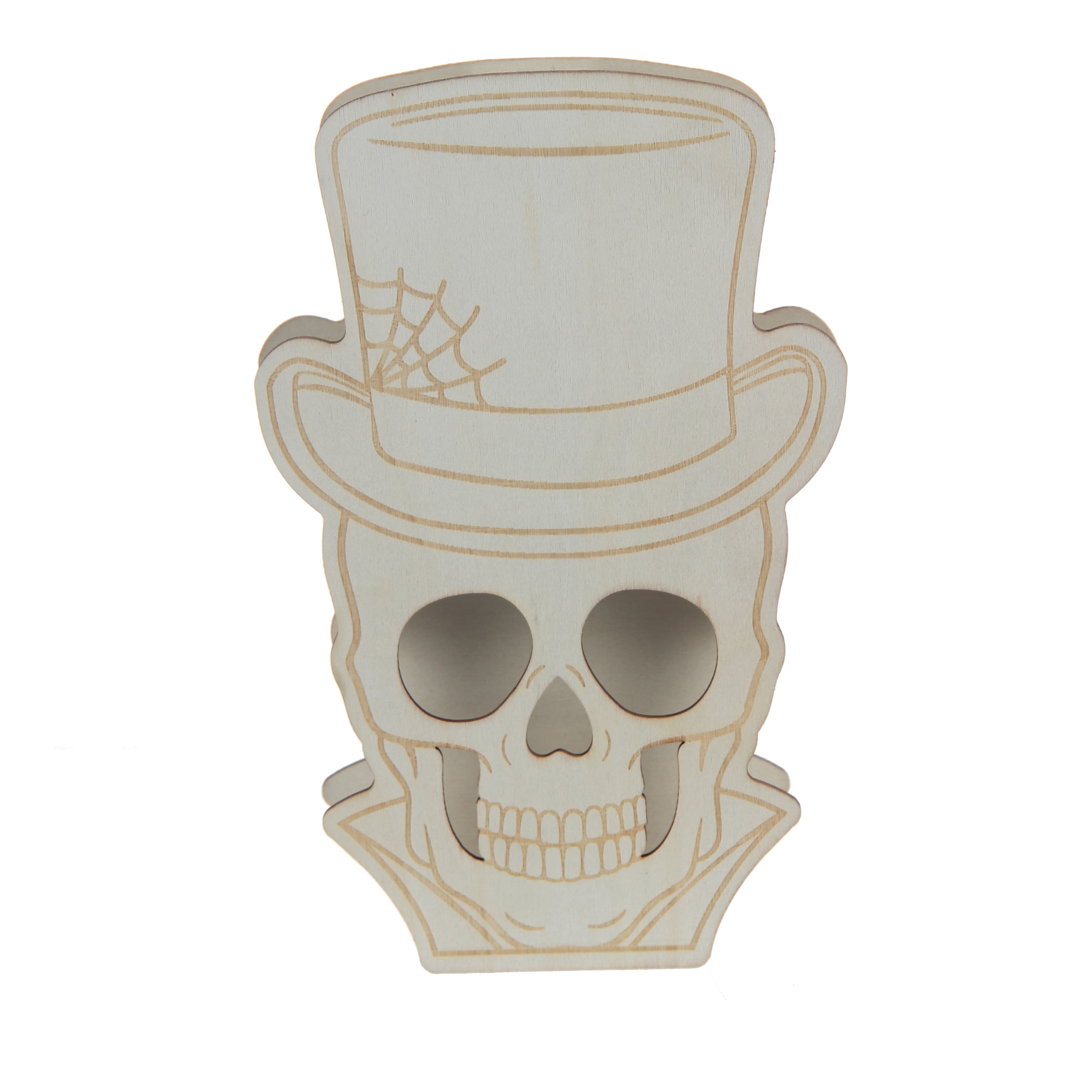 7" Skeleton Gentleman DIY LED Plywood Décor by Make Market®