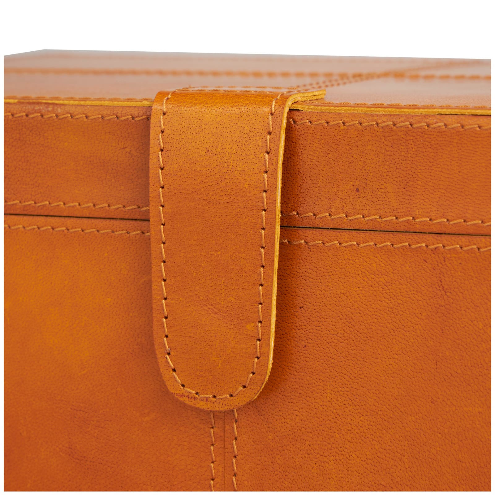 Brown Leather Storage Box Set