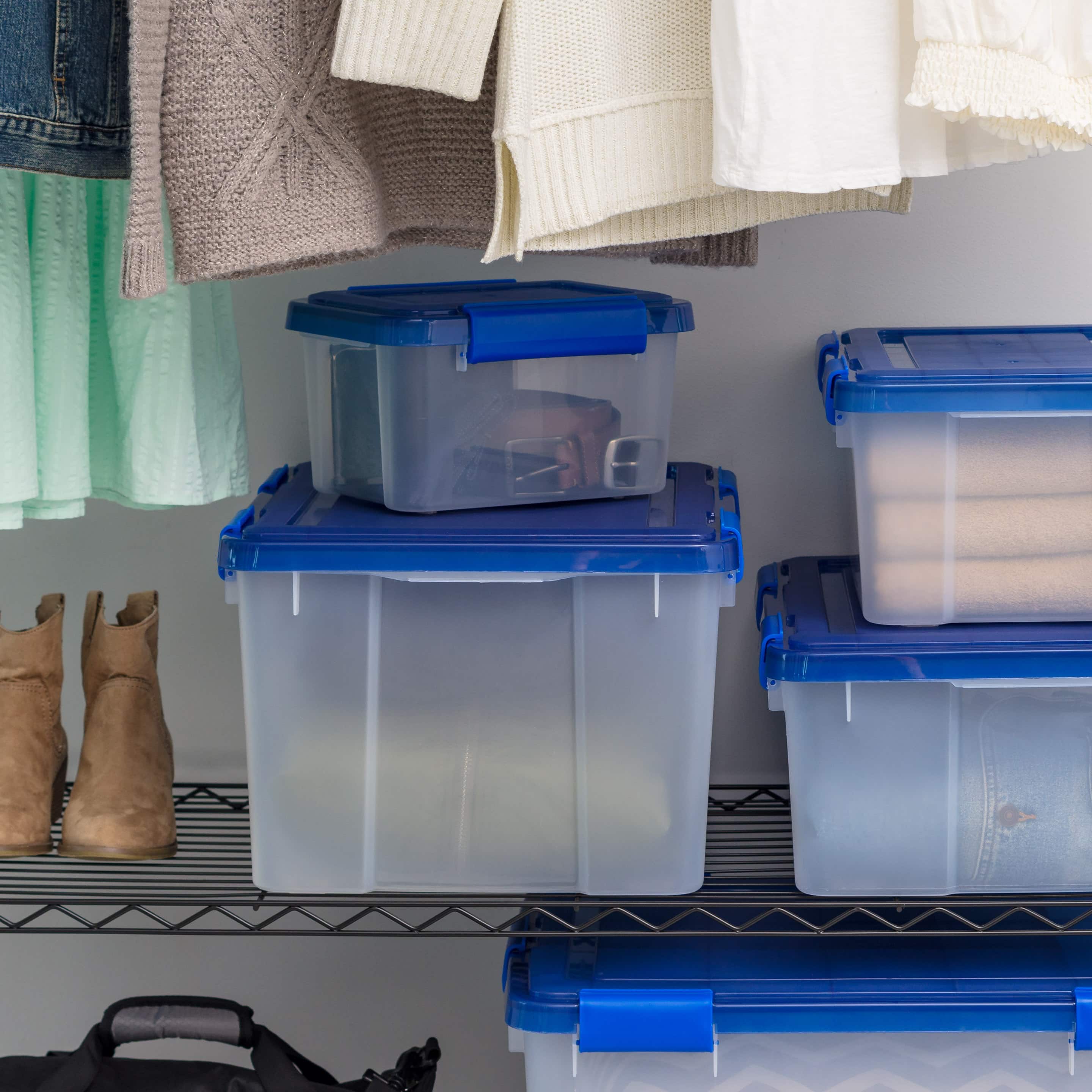 IRIS&#xAE; Letter &#x26; Legal Size Element Resistant Clear File Box