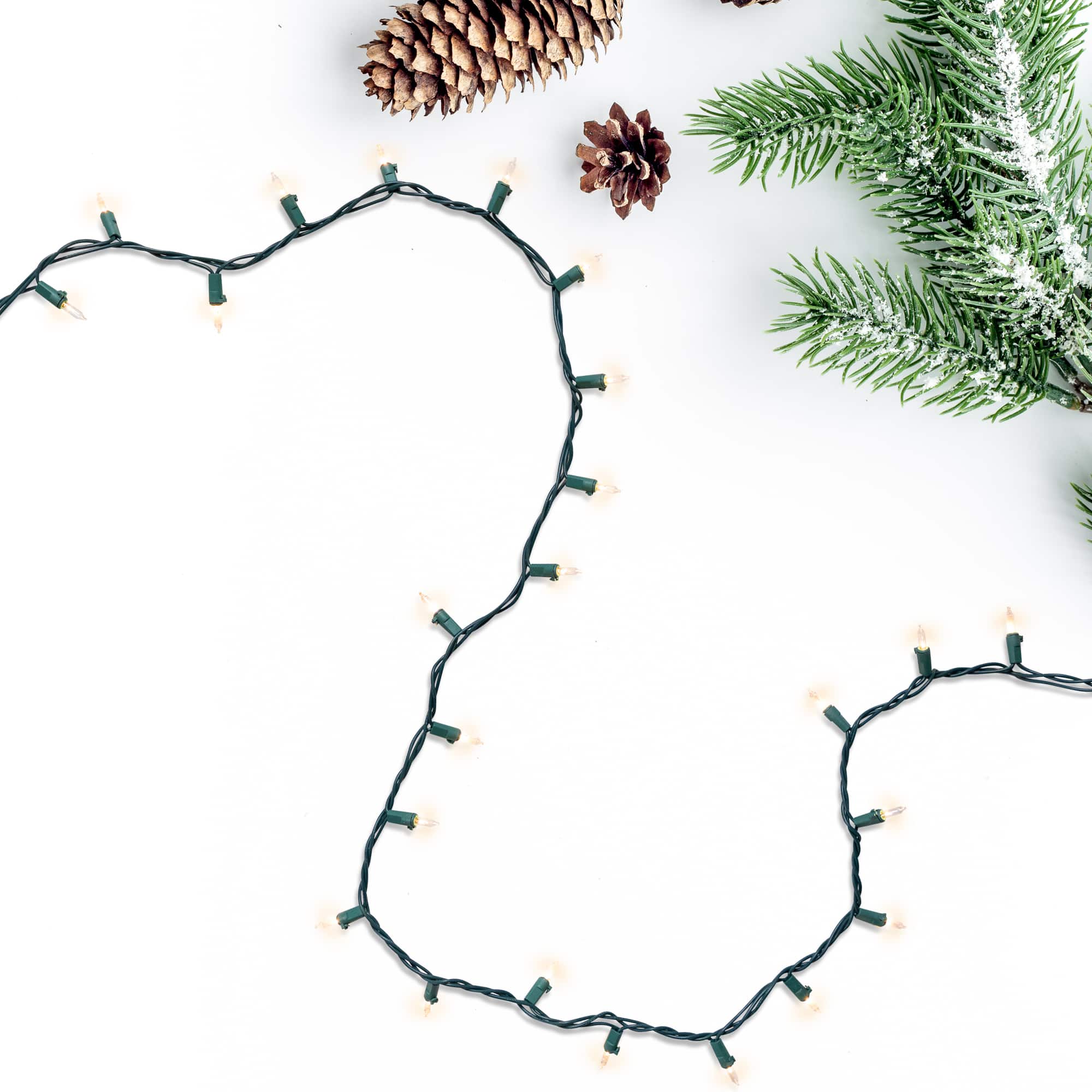 100ct. Mini Christmas String Lights with Green Wire