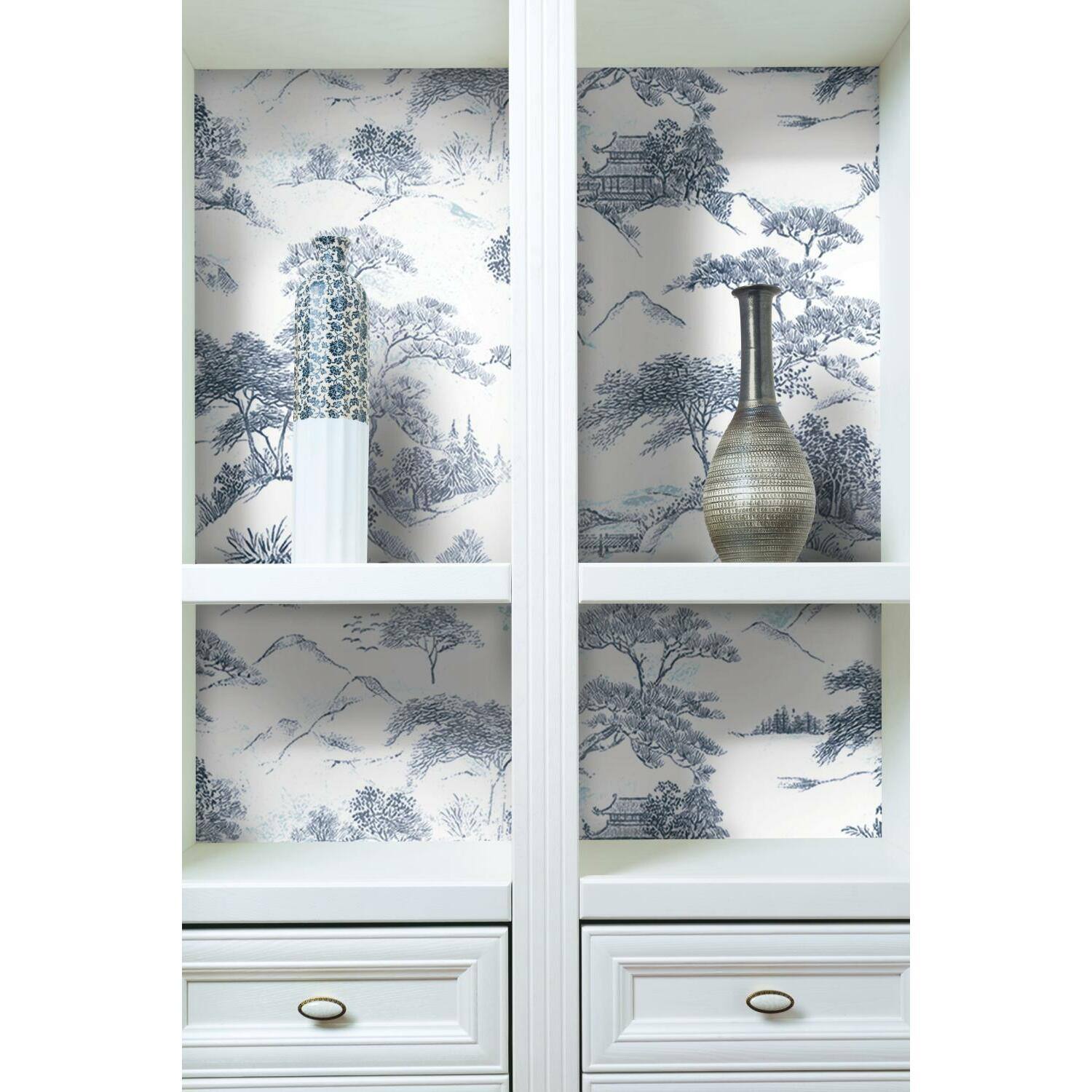 RoomMates Oriental Toile Peel &#x26; Stick Wallpaper