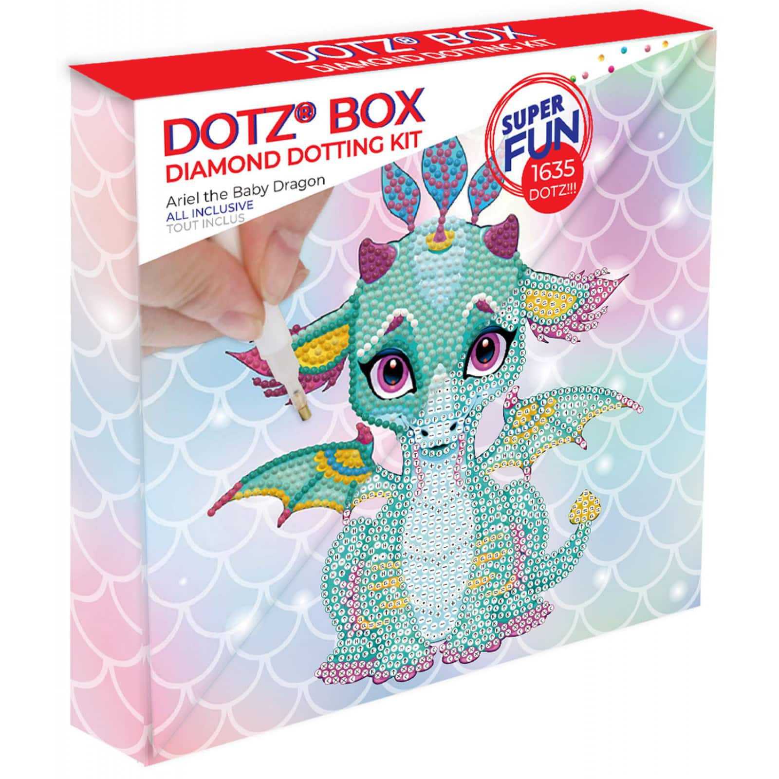 Diamond Dotz&#xAE; Ariel the Baby Dragon DOTZ&#xAE; BOX  Diamond Painting Kit