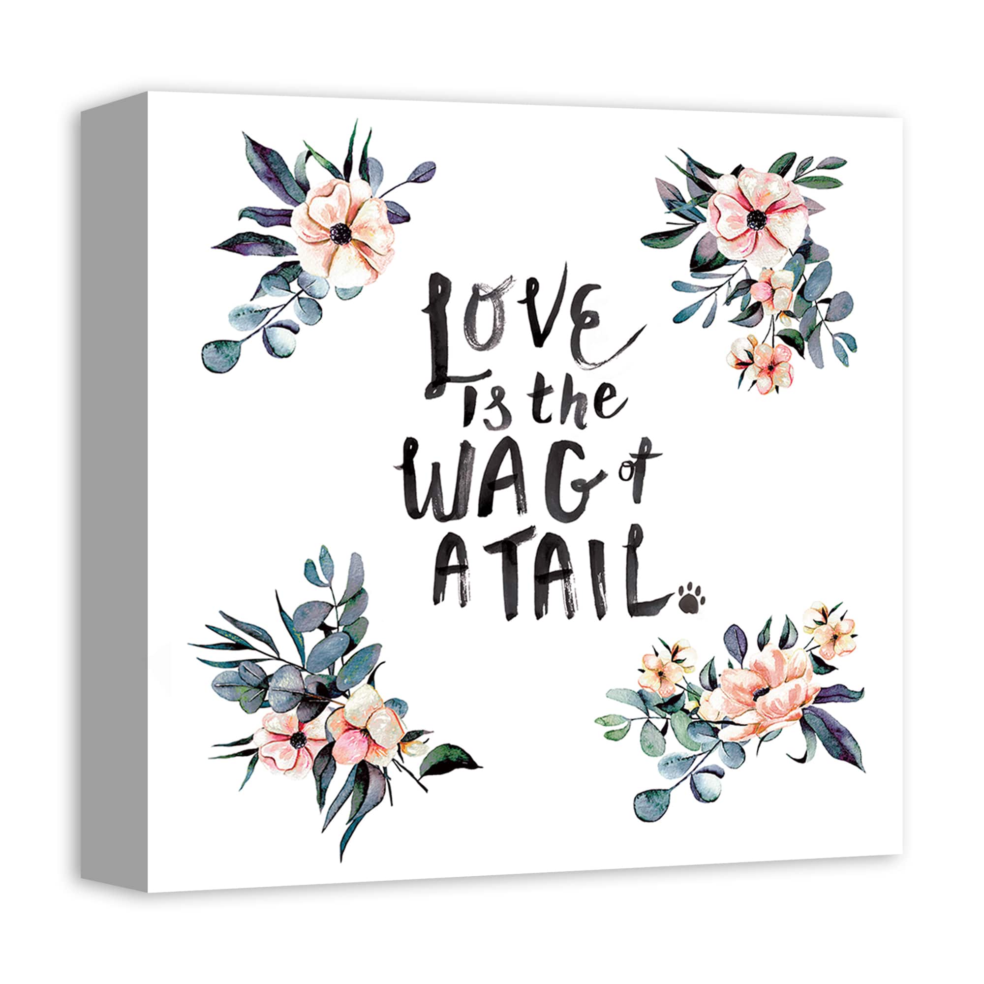 Love is the Wag of a Tail Canvas Wall Art