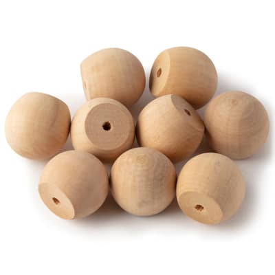 1.25" Wood Doll Heads, 9ct. by Make Market® image
